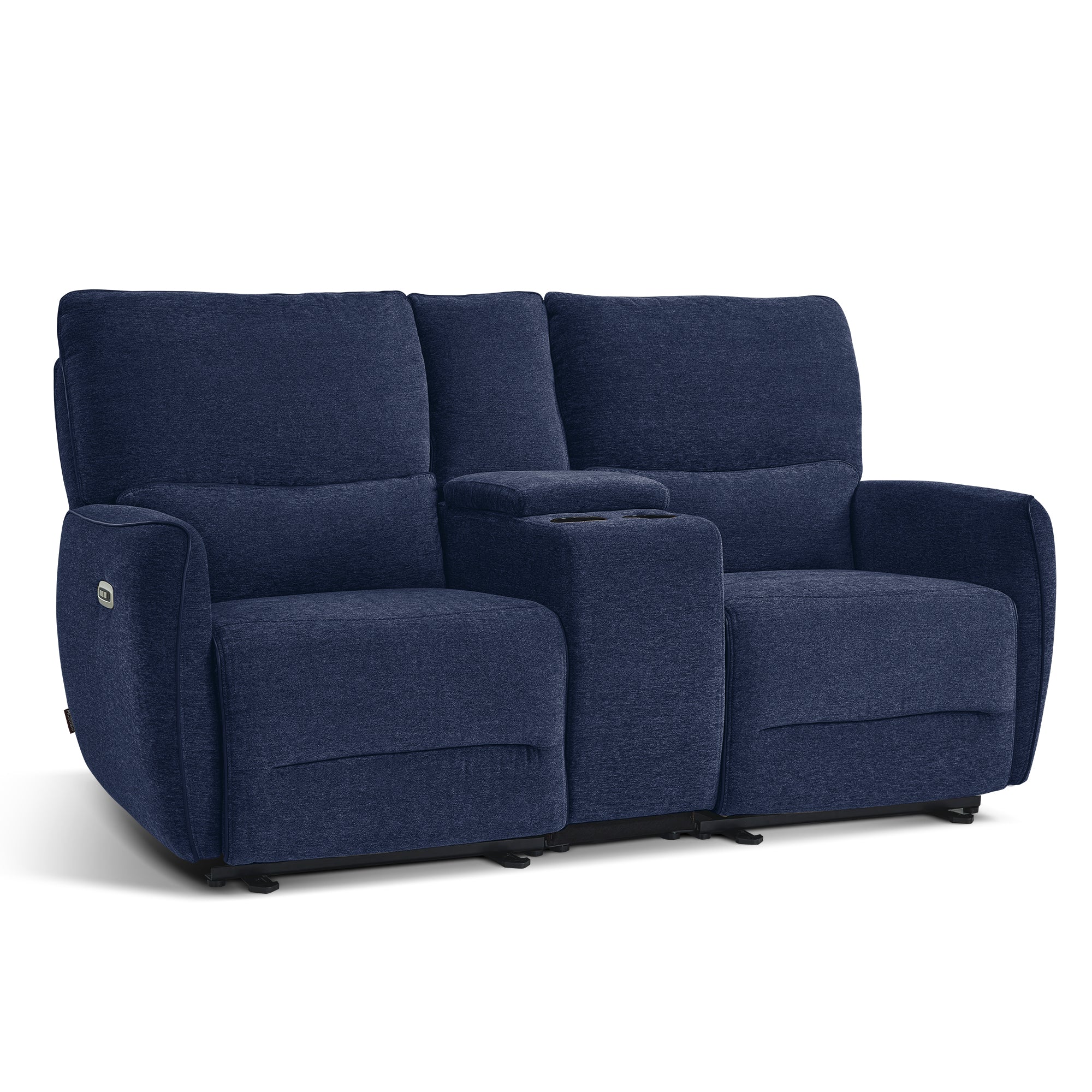 Power Reclining Loveseat with Console and Adjustable Headrest, Wall Hugger, 6926