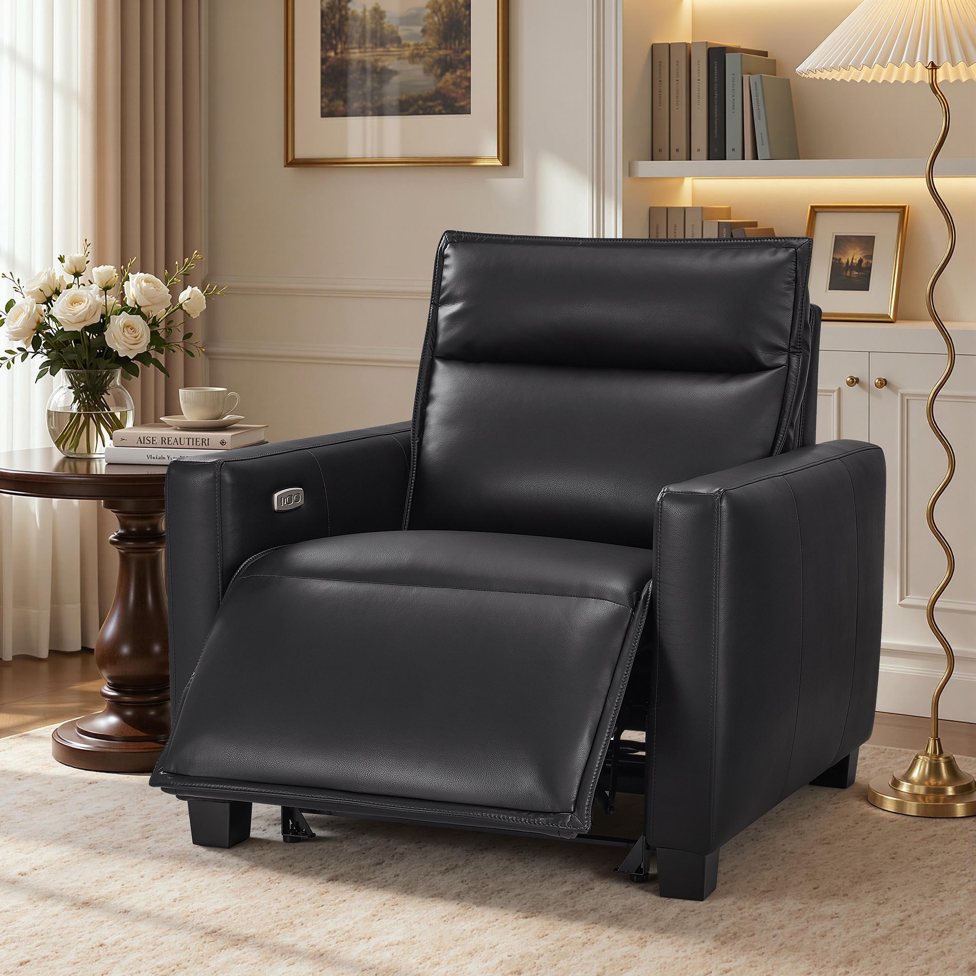 Oversized Power Zero Gravity Wall Hugger Recliner, Faux Leather HL178