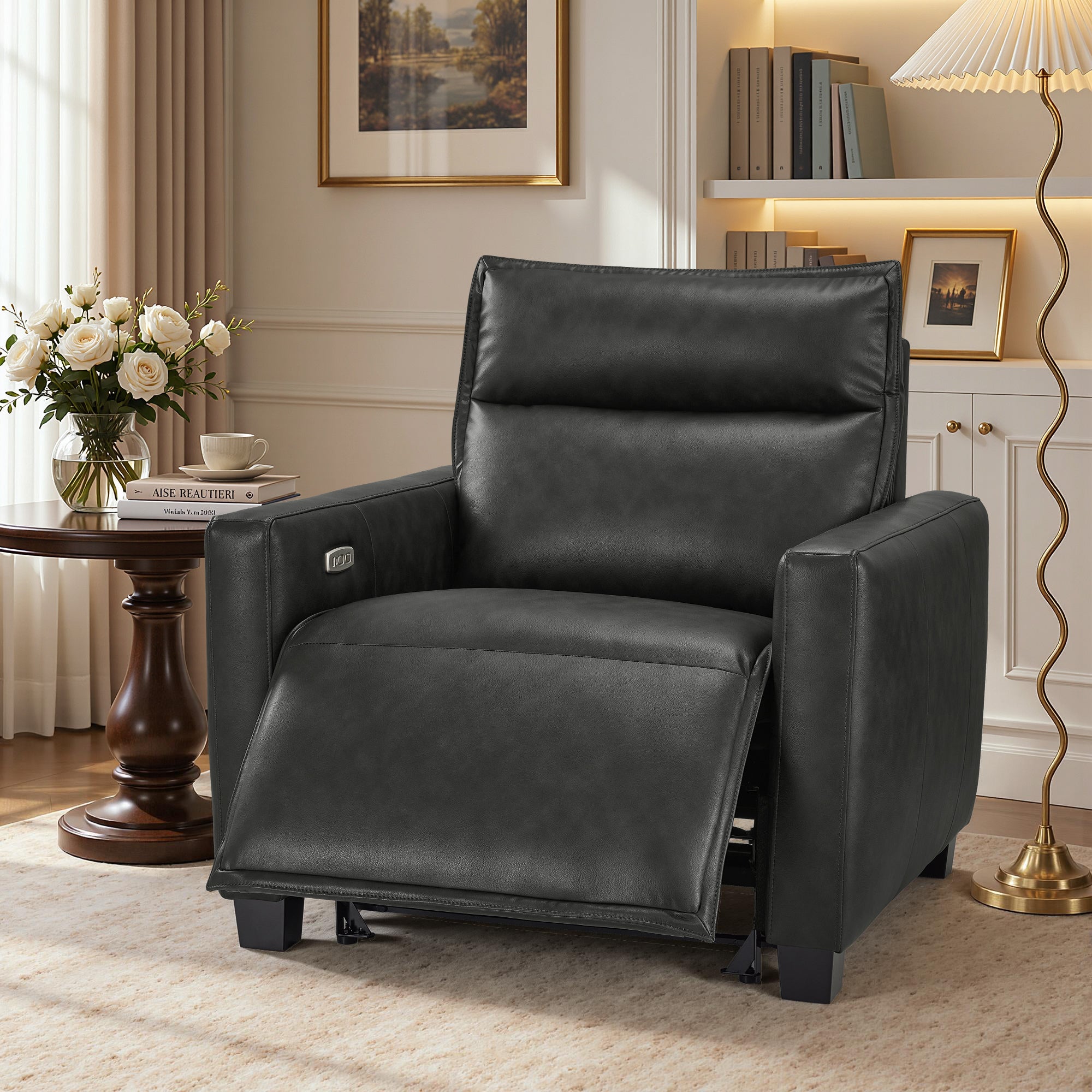 Oversized Power Zero Gravity Wall Hugger Recliner, Faux Leather HL178