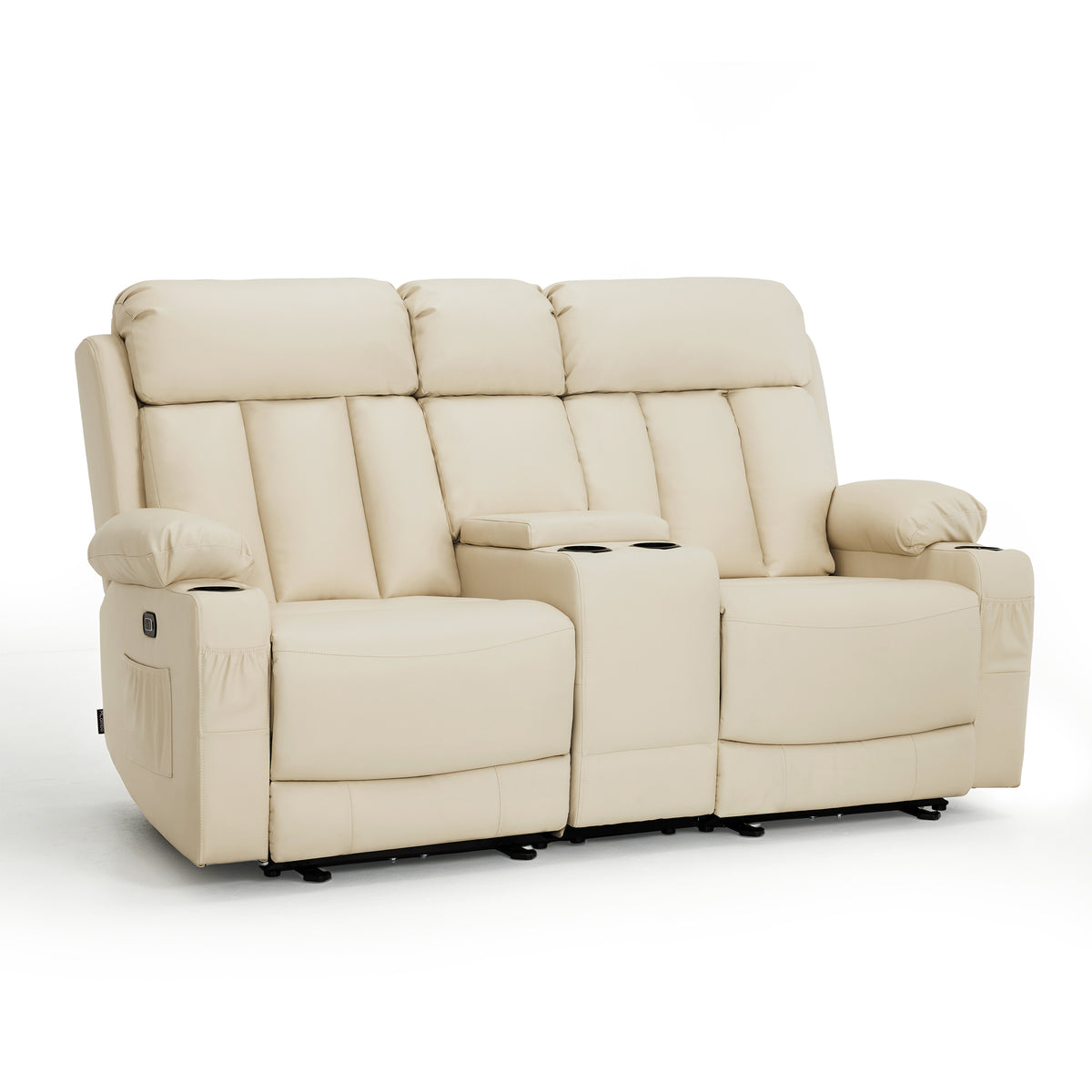 71 in Reclining Loveseat with Console, Heat & Massage 6095