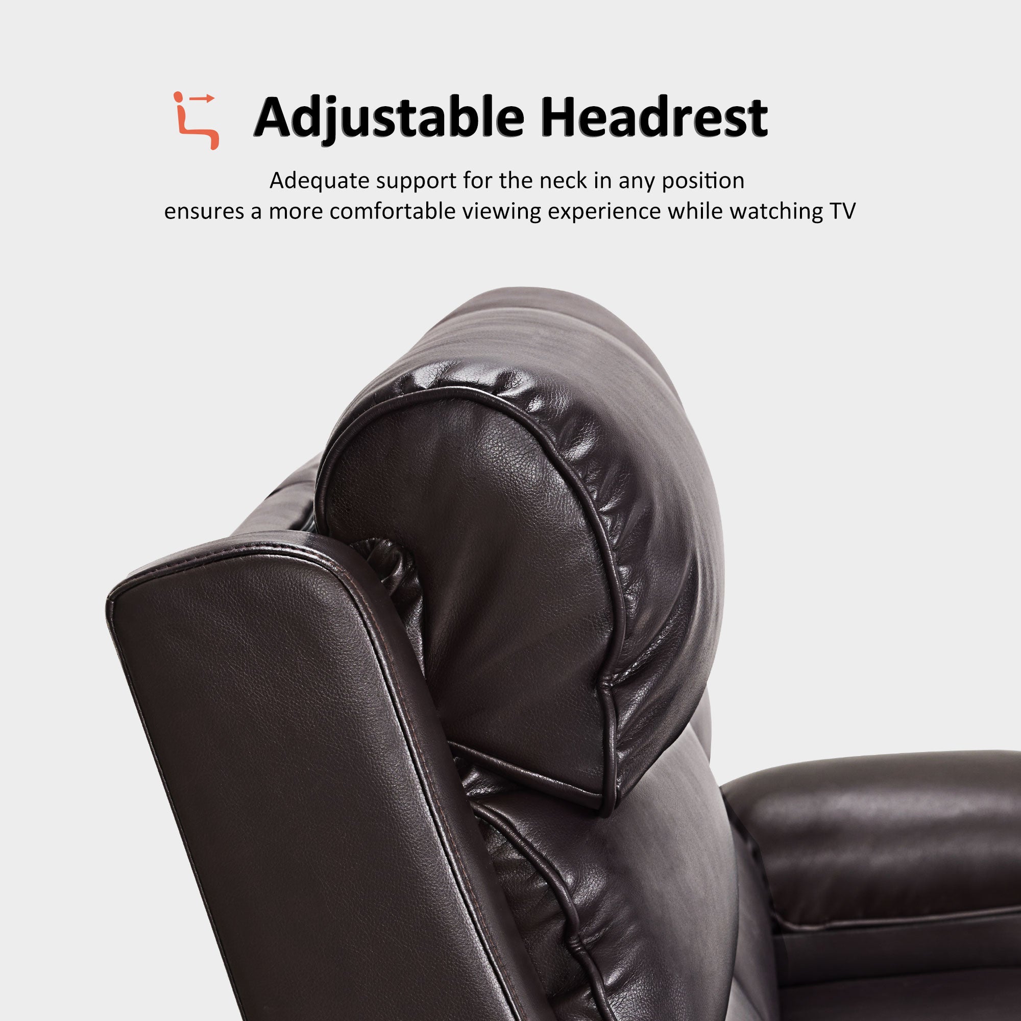 Power Reclining Loveseat with Heat and Massage, Faux Leather 6711