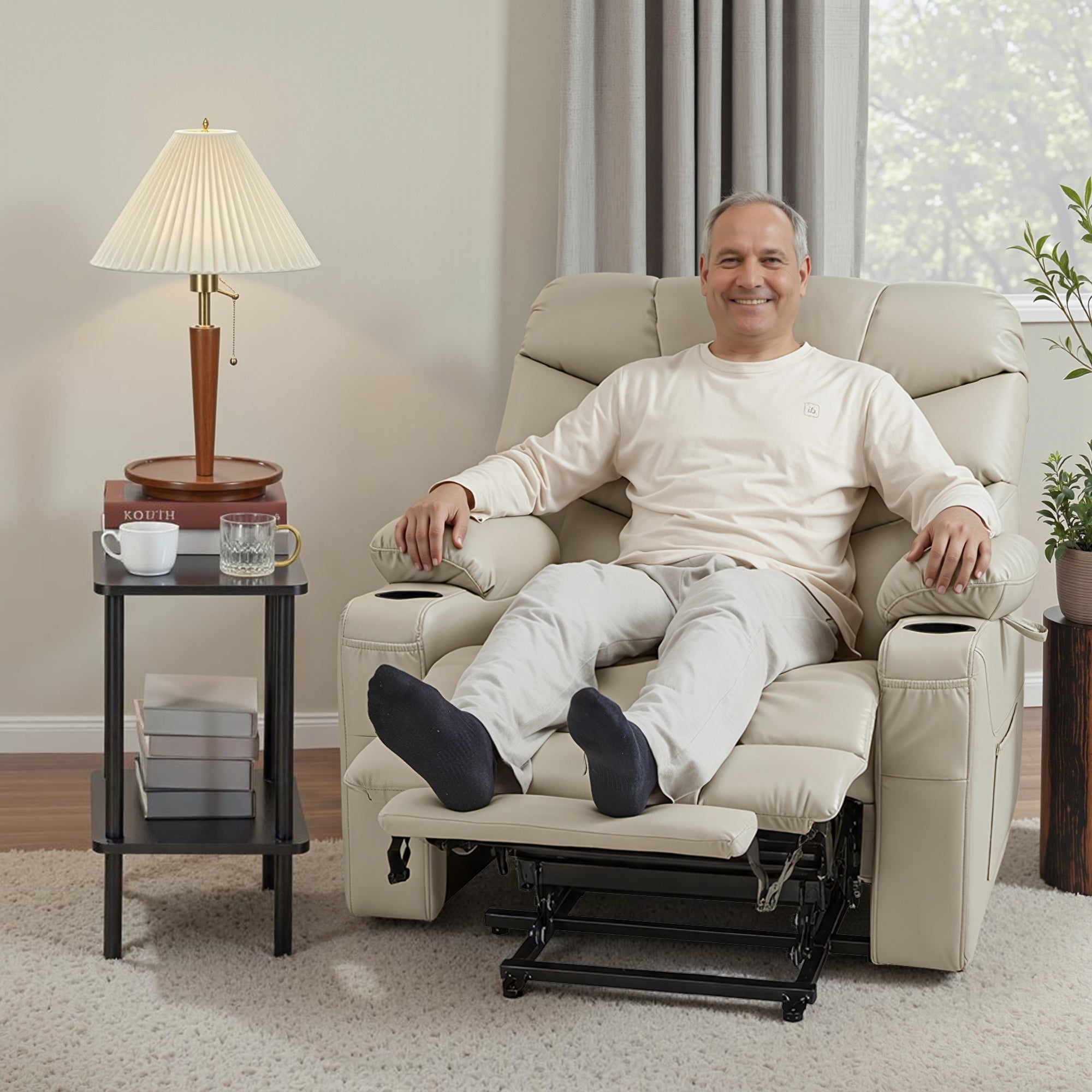 Power Lift Recliner Chair for Elderly, Faux Leather 7287|R7289
