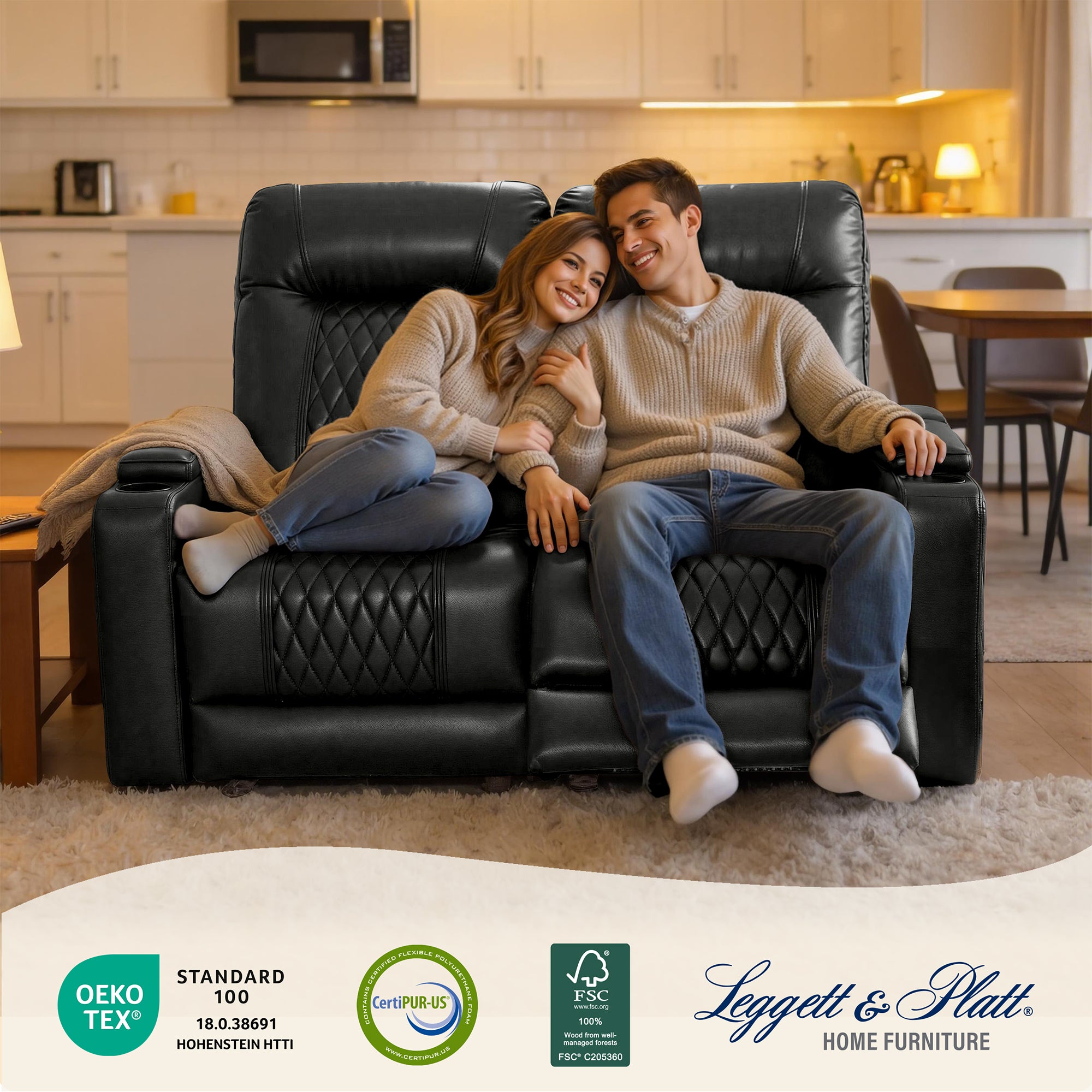 Power Reclining Loveseat,Home Theater Seating, HTS830