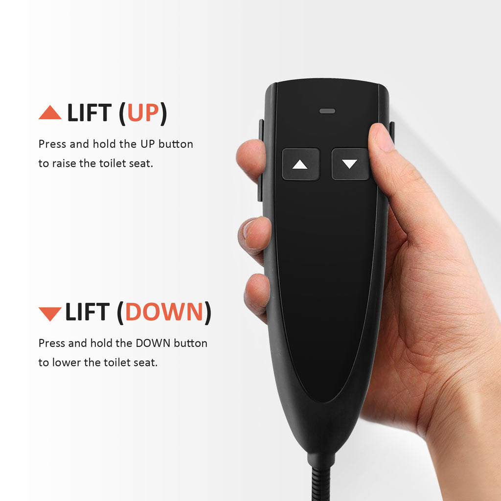 Electric Toilet Seat Lift with Padded Arms for Elderly and Disa