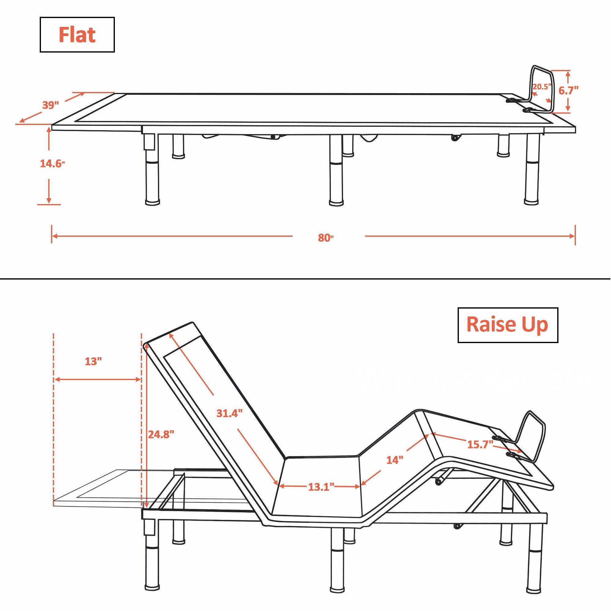 Adjustable Bed Frame, N106