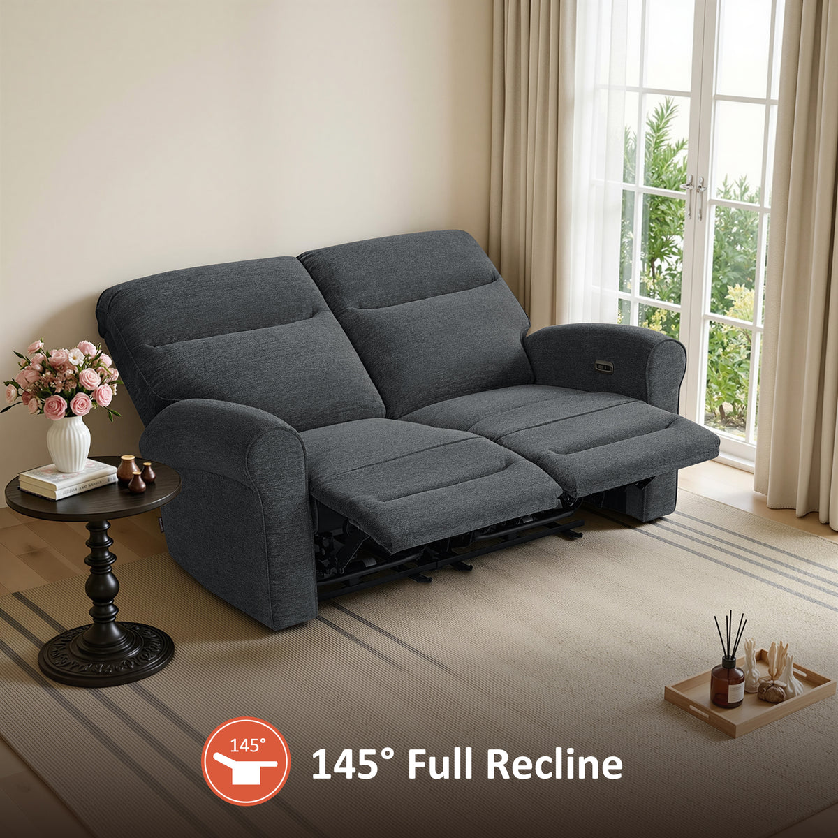 Wall Hugger Power Reclining Loveseat, Farbic PR635M1