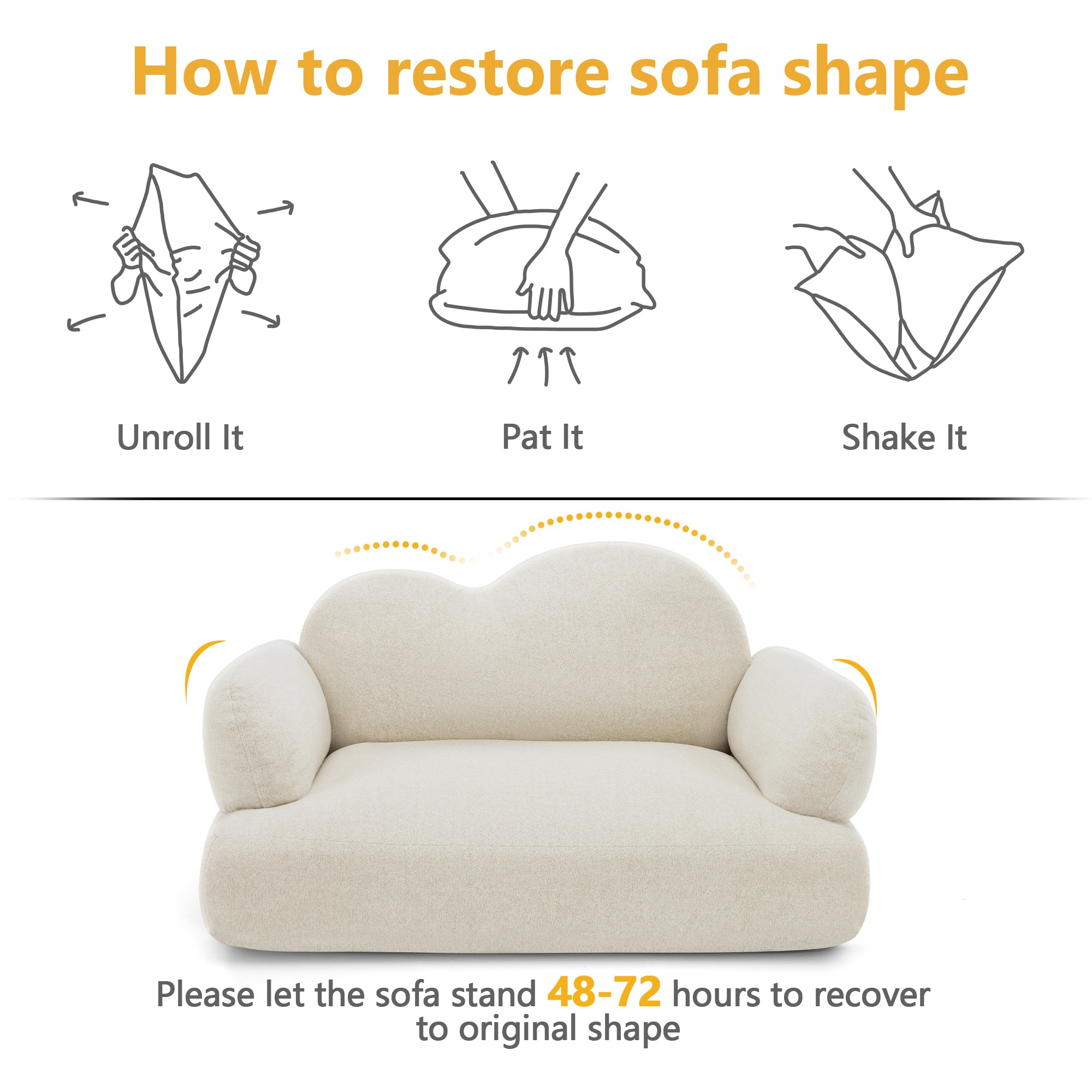 Lovupet Dog Sofa Couch for Medium Breed, Soft Full Foam Dog Couch Bed with Anti-Slip Bottom, PS695
