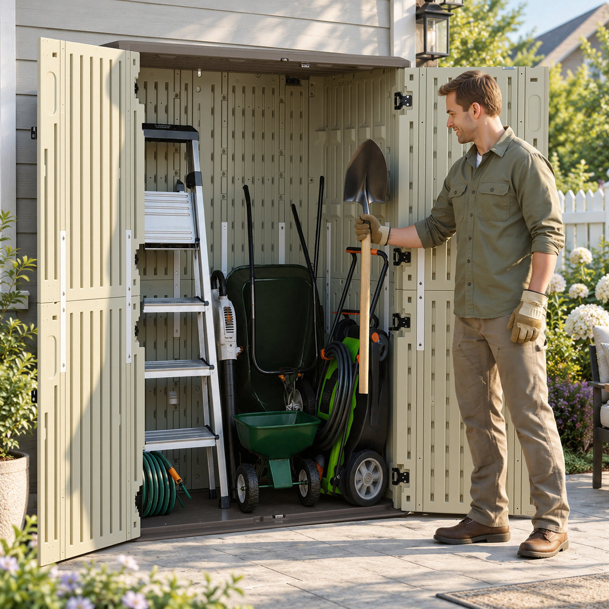 Tall Plastic Storage Shed, SU5462|ST5782