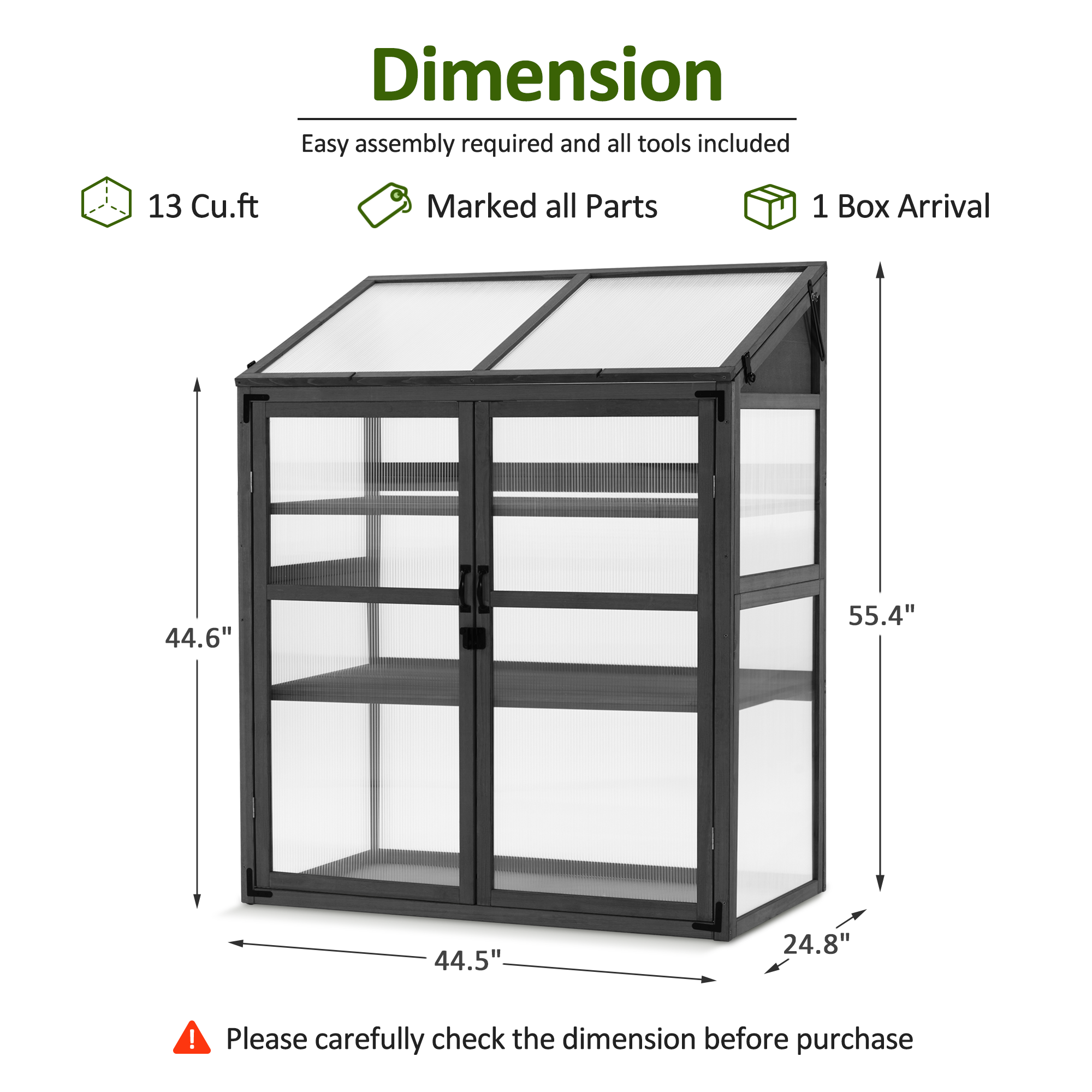 Large Cold Frame Greenhouse, 1344
