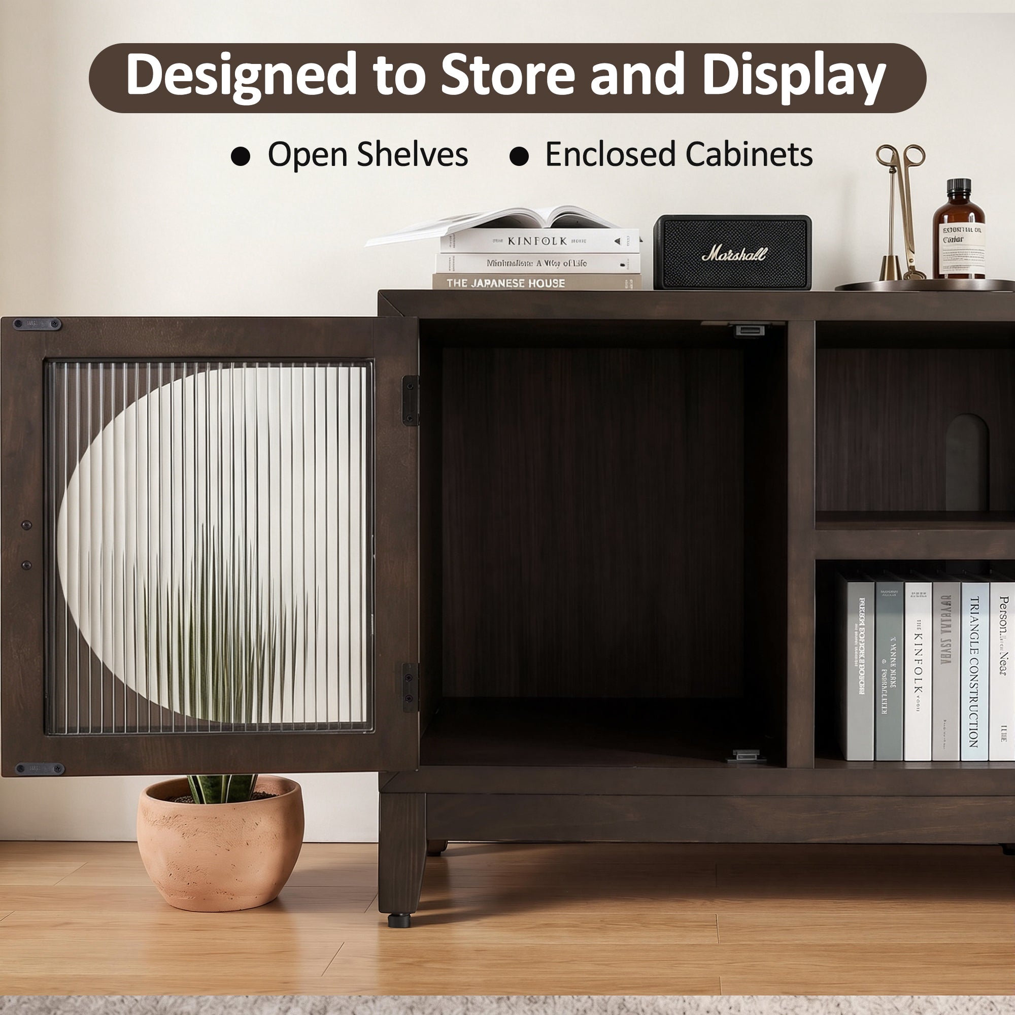 Modern TV Stand for 65 Inch TV, 60 Inch Entertainment Center, TV325