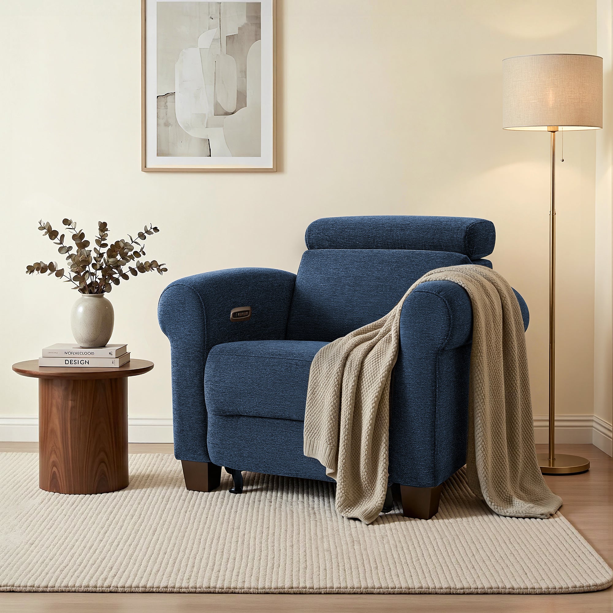 Wall Hugger Power Recliner Chair for Small Spaces, RV & Living Room HL164