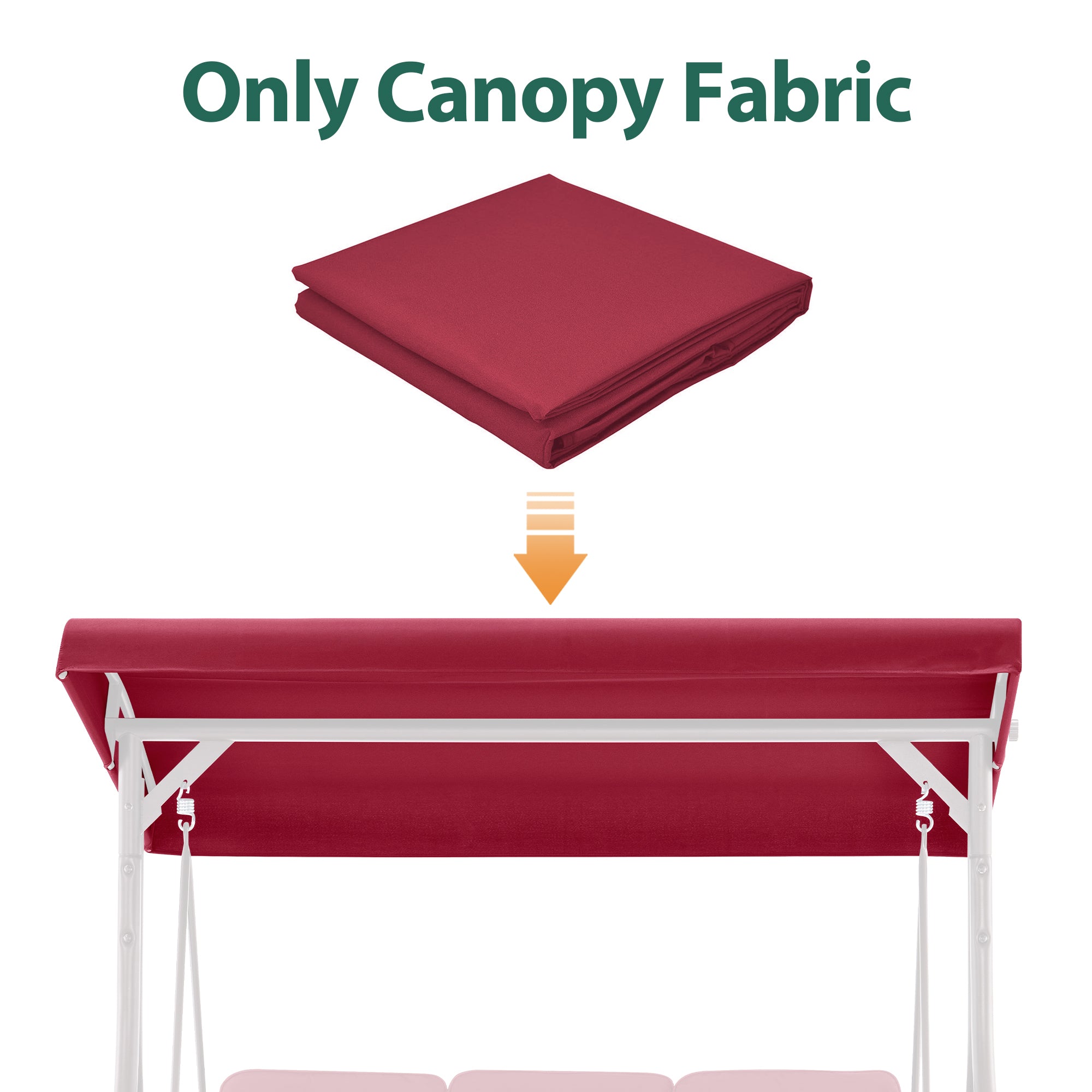 Porch Swing Canopy Replacement Cover, 4068