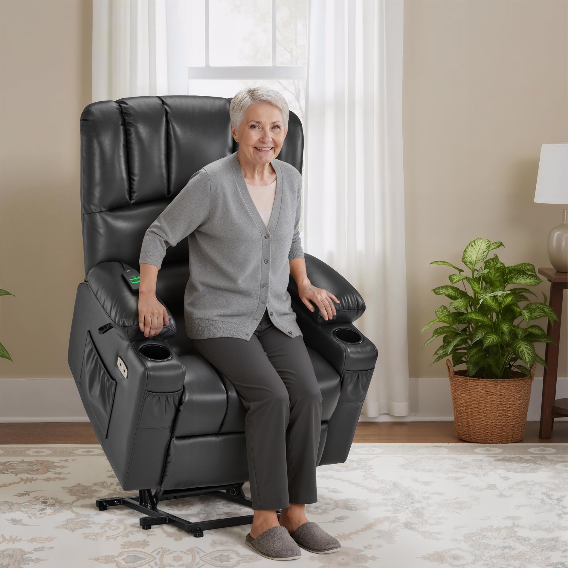 Power Lift Recliner Chair, Massage and Heat, Faux Leather 7095|7099|R7092|R7096