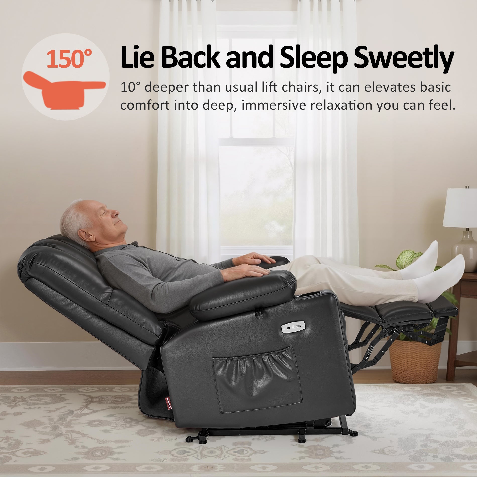 Power Lift Recliner Chair, Massage and Heat, Faux Leather 7095|7099|R7092|R7096