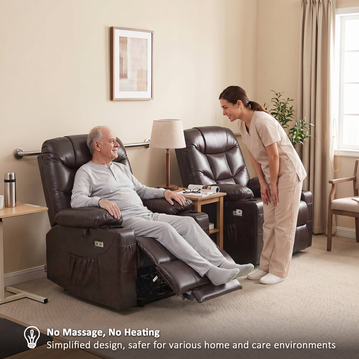 Power Lift Recliner Chair for Elderly, Faux Leather 7287|R7289|7283