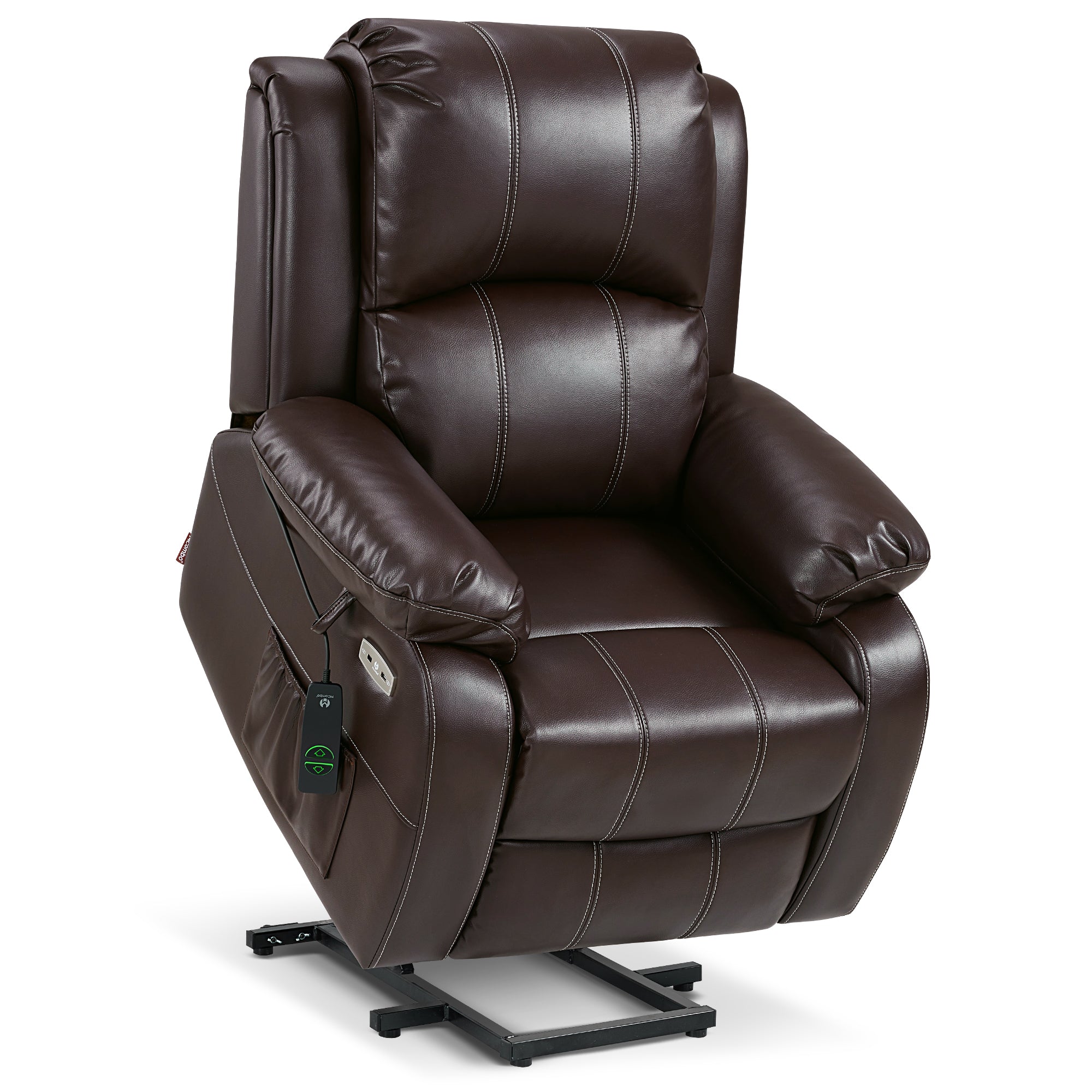Power Lift Recliner Chair for Elderly, Massage and Heat, Faux Leather 7408|R7410