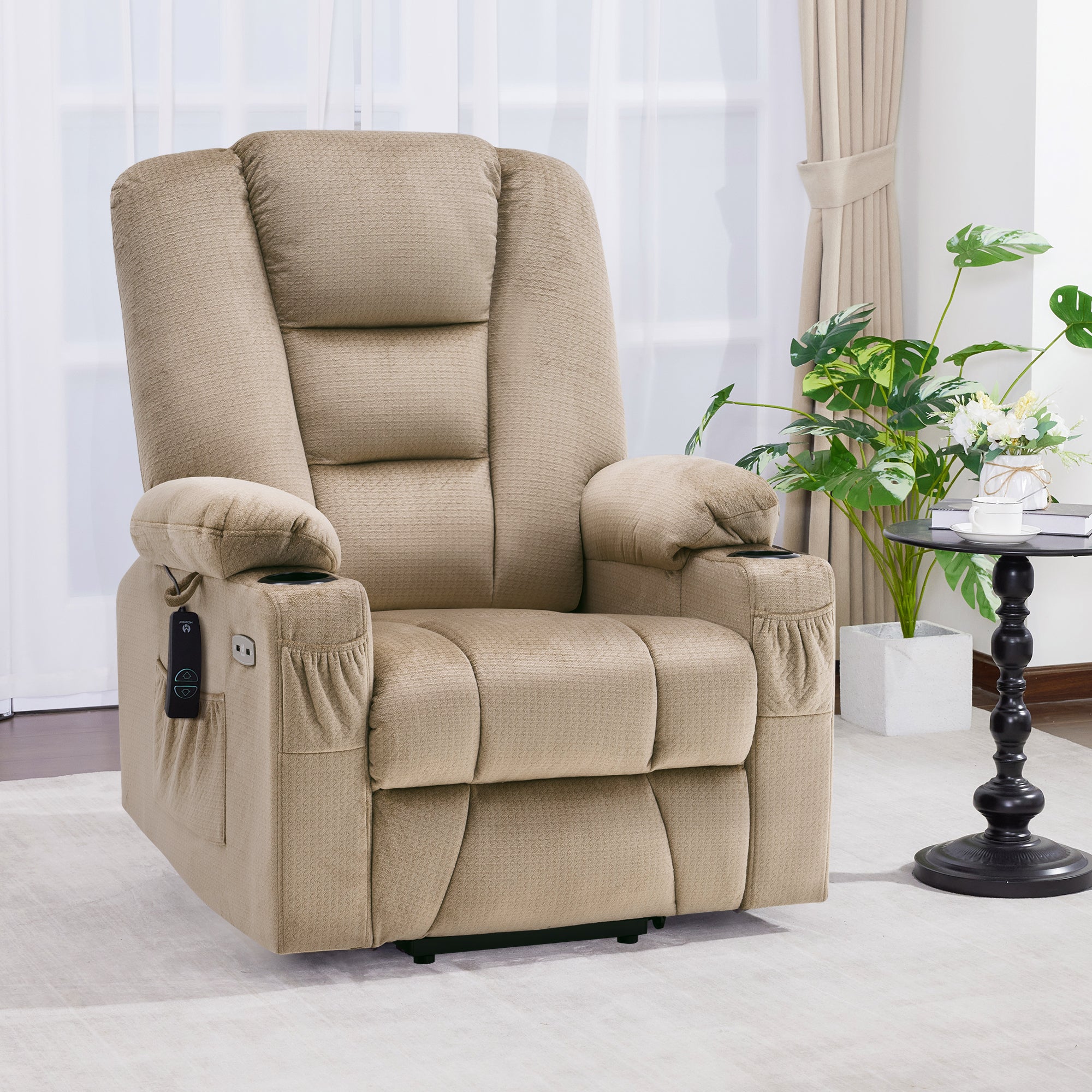 Power Lift Recliner Chair, Massage and Heat, Fabric 7549|R7541|R7561