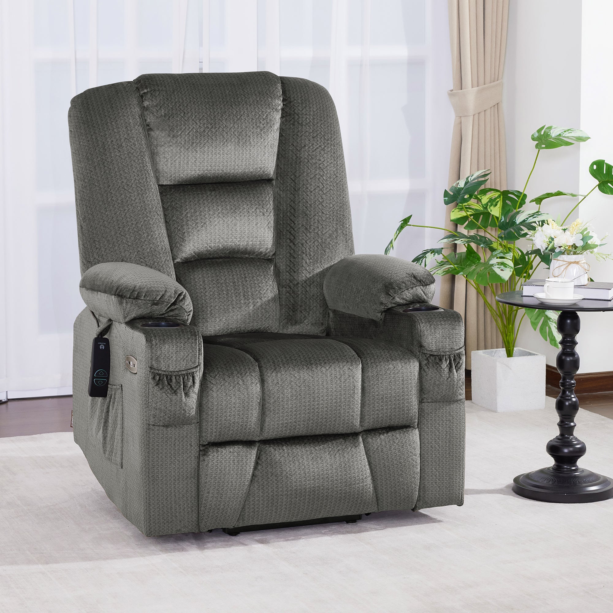 Power Lift Recliner Chair, Massage and Heat, Fabric 7549|R7541|R7561