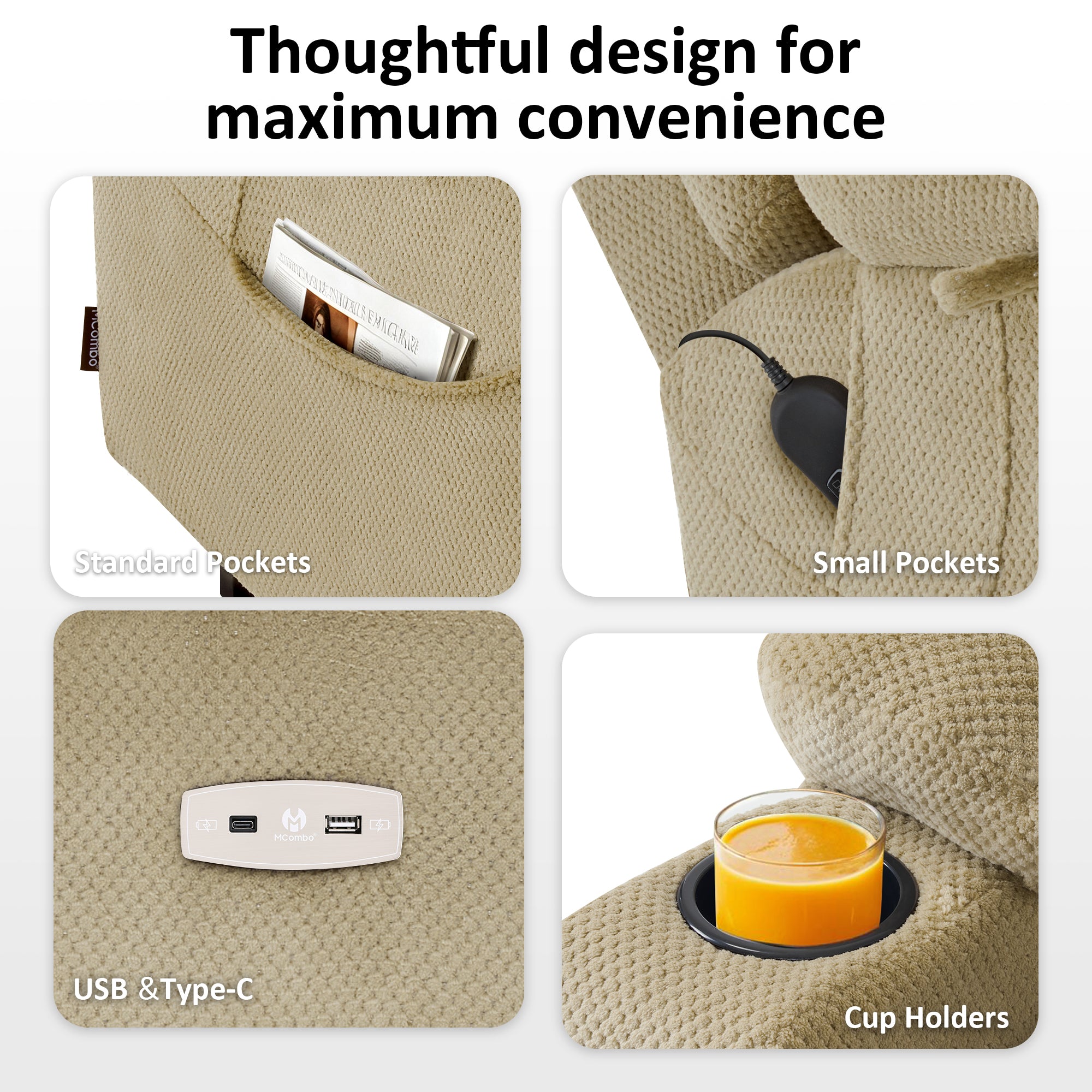 Power Lift Recliner Chair for Elderly, Dual Motor, Massage and Heat, Fabric 7634|7631|7632|R7635