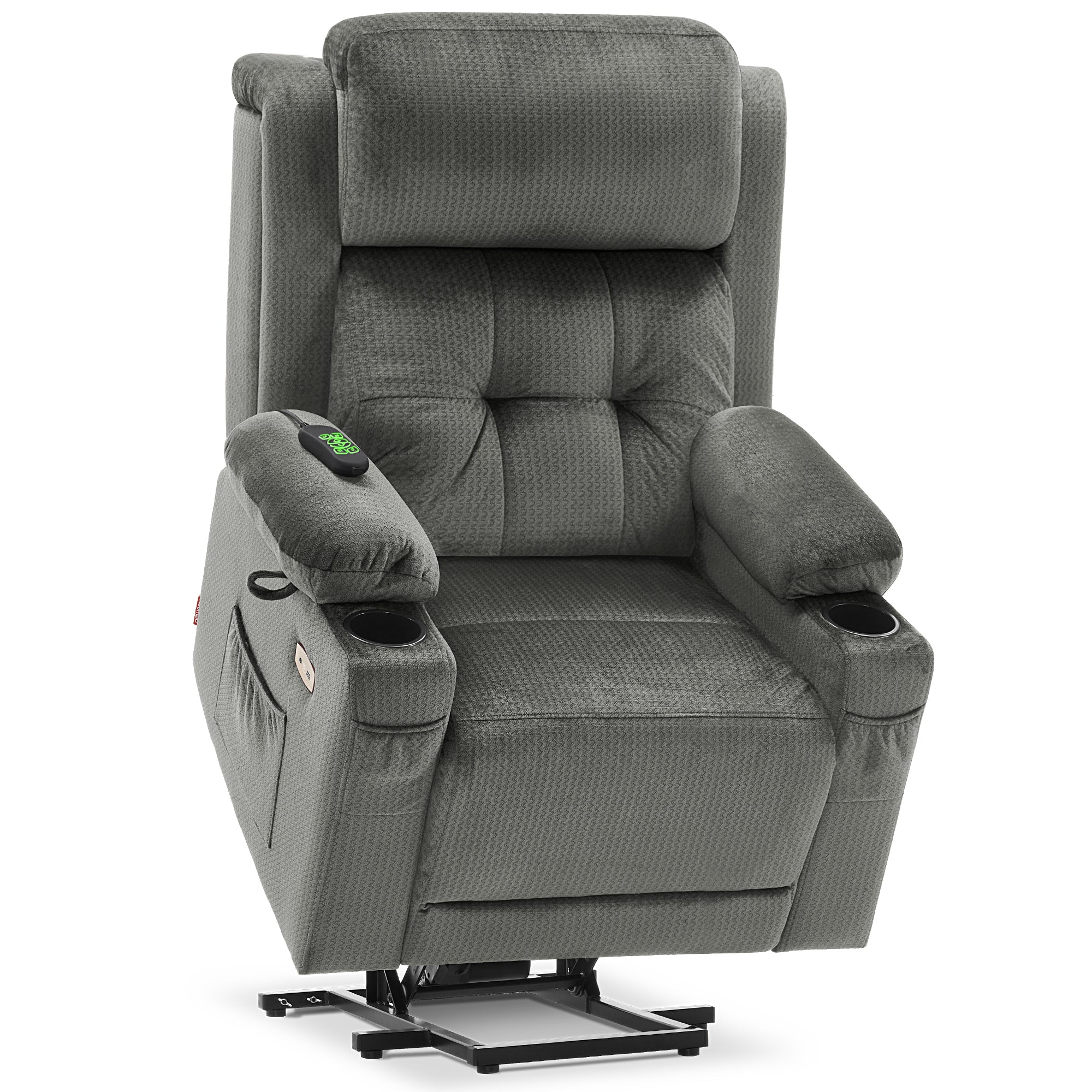 Power Lift Recliner Chair, Triple Motor, Massage and Heat, Fabric 7661|7662|7664