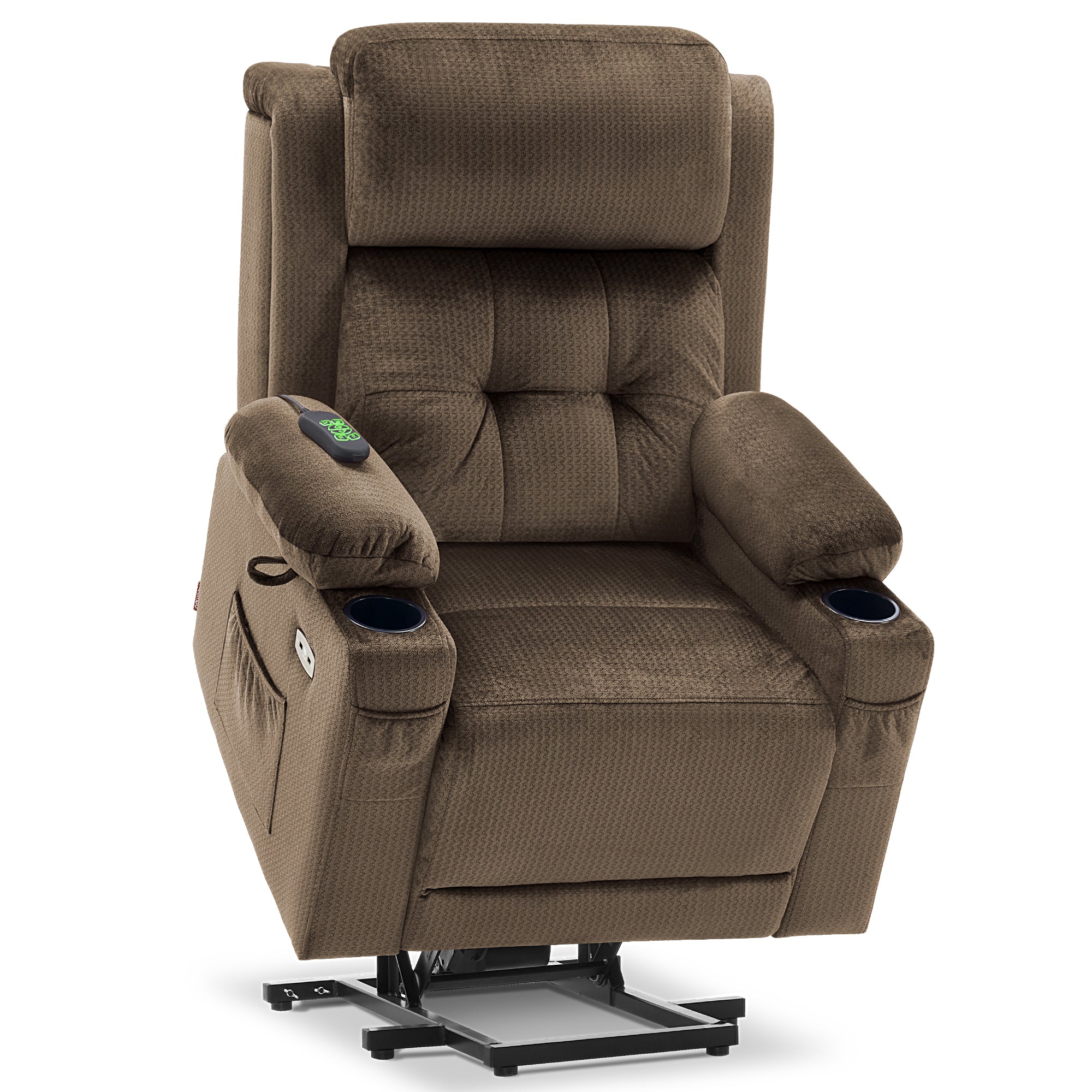 Power Lift Recliner Chair, Triple Motor, Massage and Heat, Fabric 7661|7662|7664