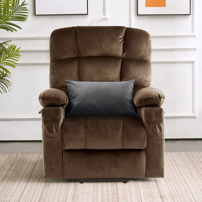 MCombo Large Dual Motor Power Lift Recliner Chair with Massage and Heat for Elderly Big and Tall People, Infinite Position, Home Button, Fabric 7680