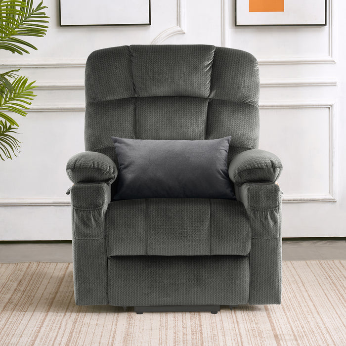 MCombo Large Dual Motor Power Lift Recliner Chair with Massage and Heat for Elderly Big and Tall People, Infinite Position, Home Button, Fabric 7680