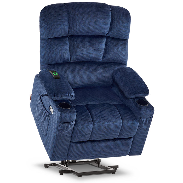 MCombo Large Dual Motor Power Lift Recliner Chair with Massage and Heat for Elderly Big and Tall People, Infinite Position, Home Button, Fabric 7680