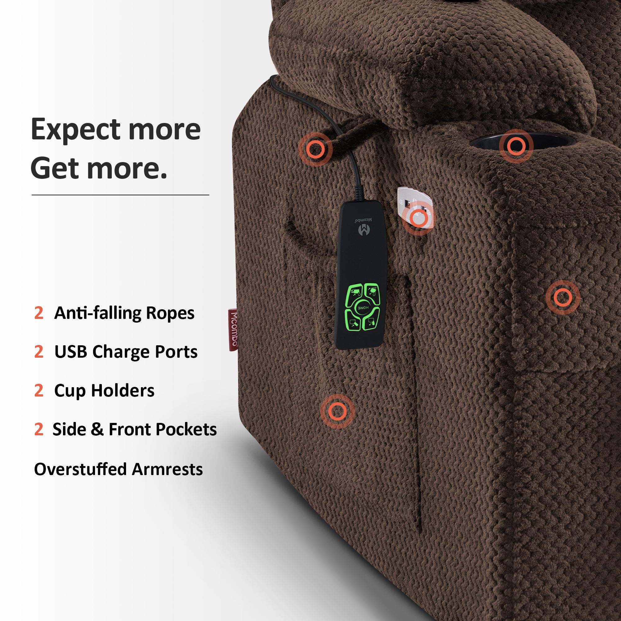 Power Lift Recliner Chair for Elderly, Dual Motor, Massage and Heat, Fabric 7890|7893|7896|R7897|R7891|R7894