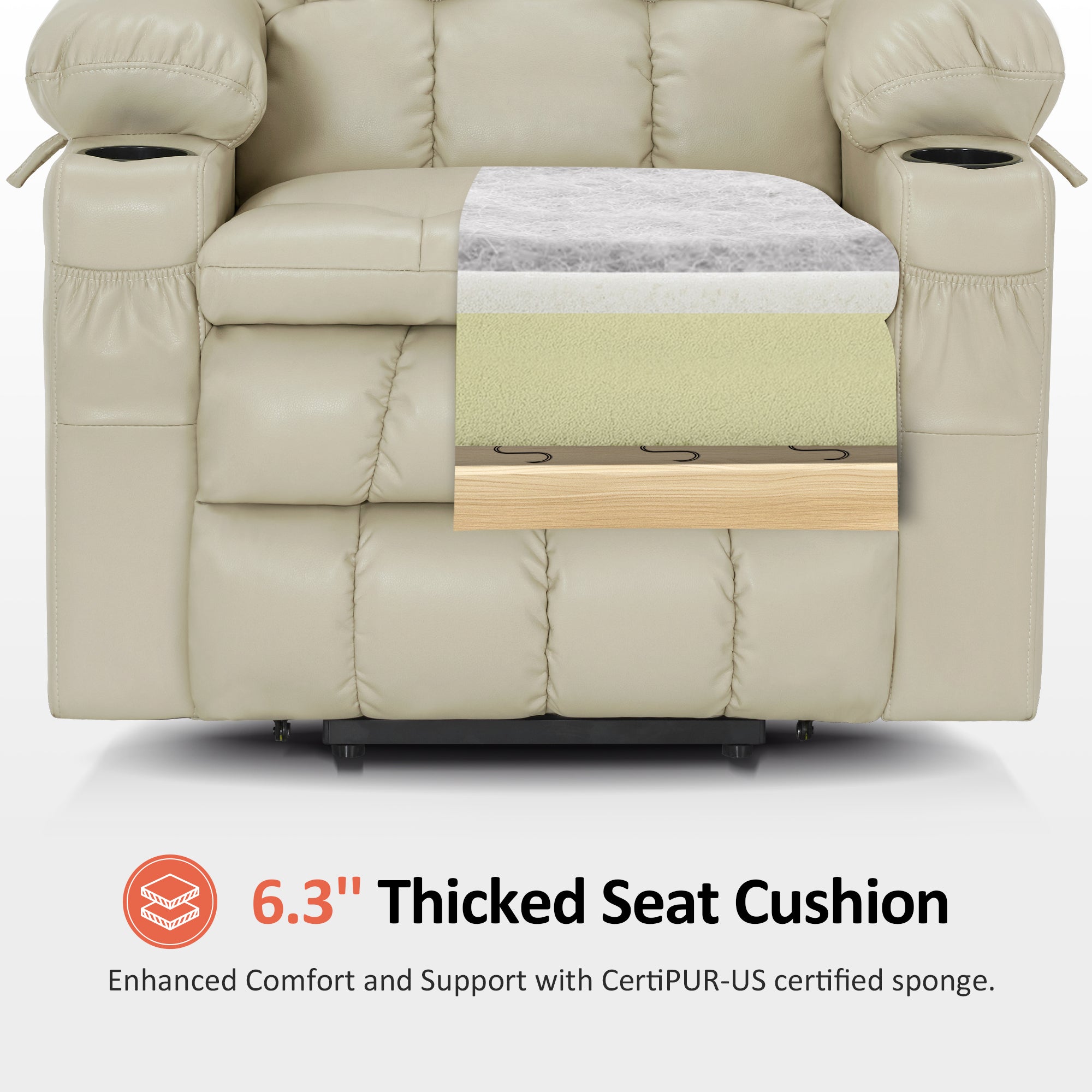 Power Lift Recliner Chair for Elderly, Dual Motor, Massage and Heat, Faux Leather 7890|7893|7896|R7891|R7897|R7894