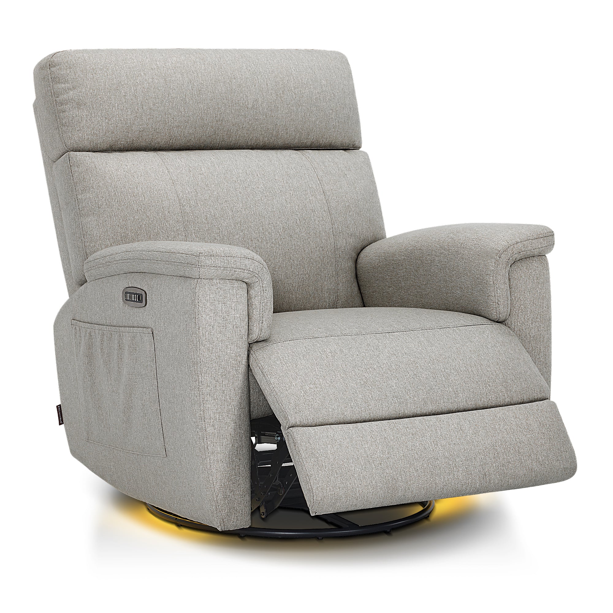Power Swivel Glider Recliner Nursery Chair, Fabric PR601