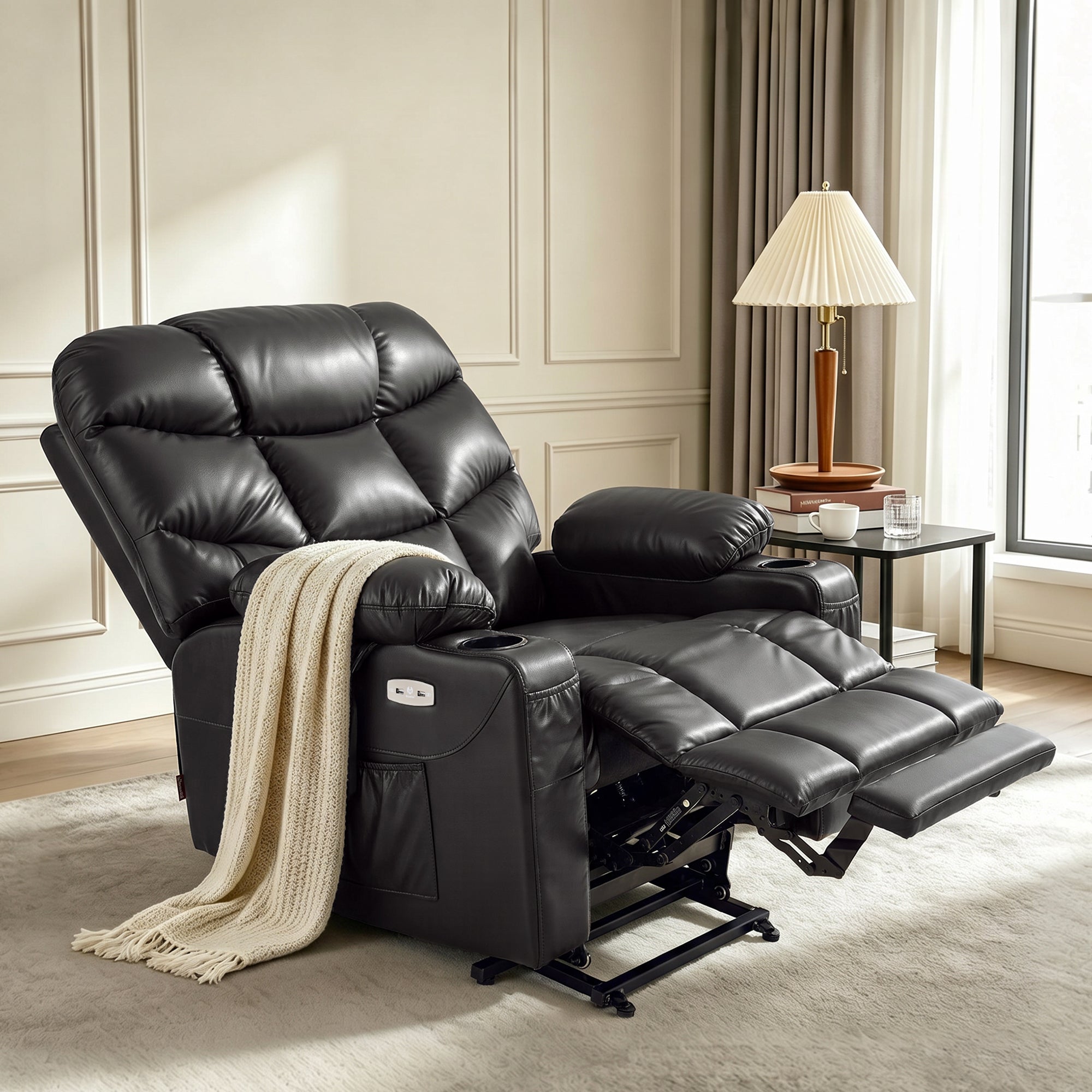 Power Lift Recliner Chair for Elderly, Faux Leather 7287|R7289