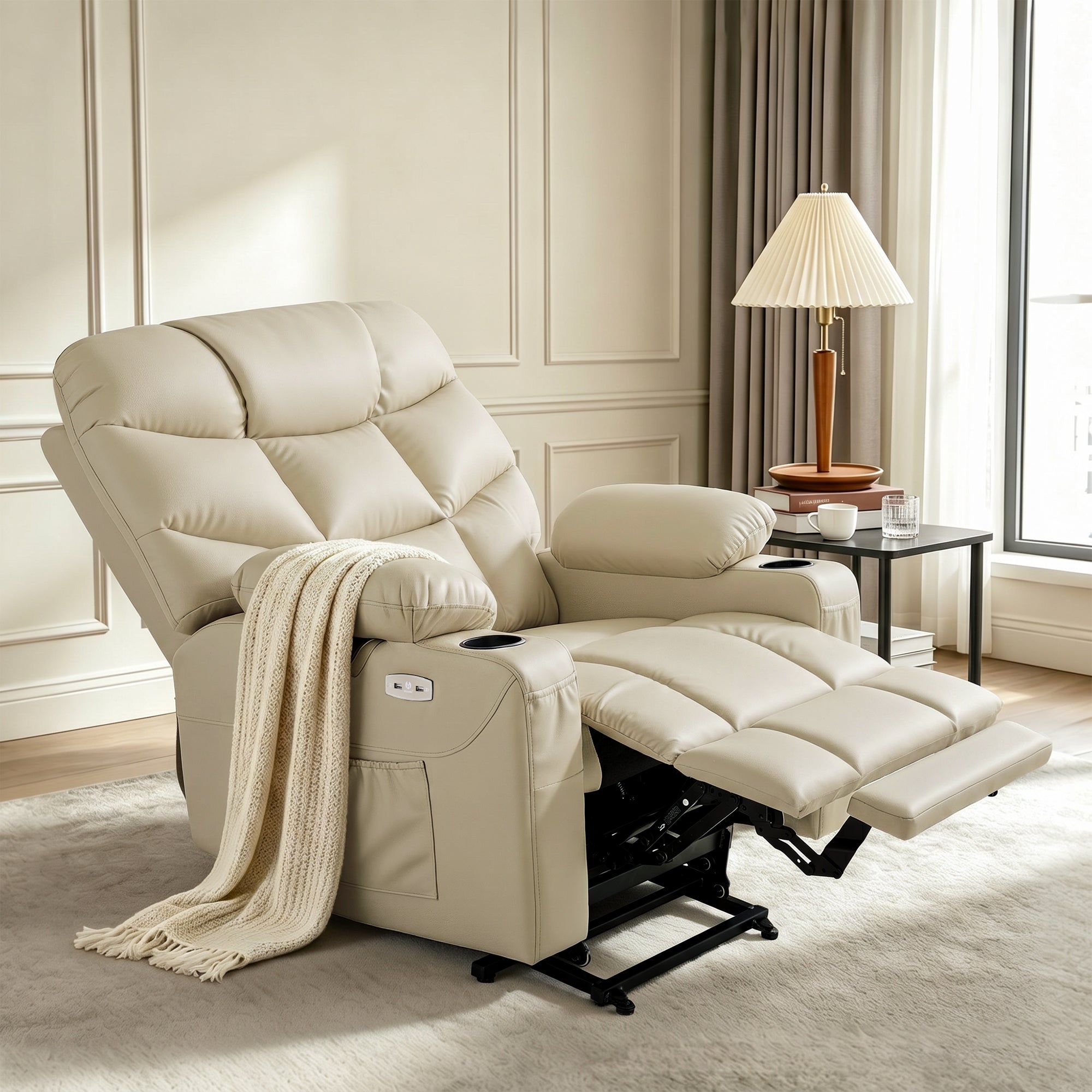 Power Lift Recliner Chair for Elderly, Faux Leather 7287|R7289