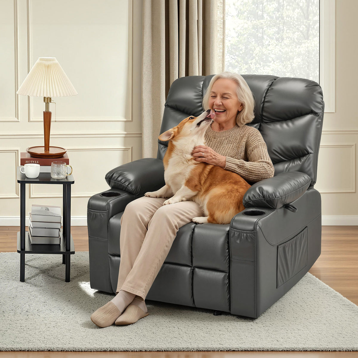 Power Lift Recliner Chair for Elderly, Faux Leather 7287|R7289|7283