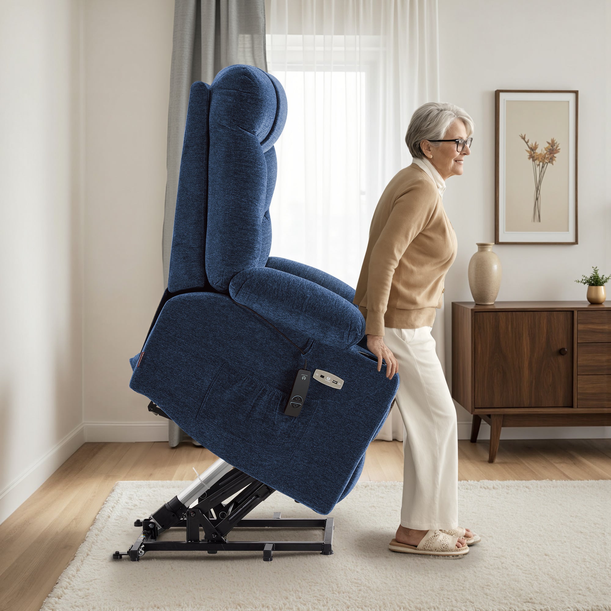 Power Lift Recliner Chair for Elderly, Fabric 7283|7281|7287|R7289|R7399