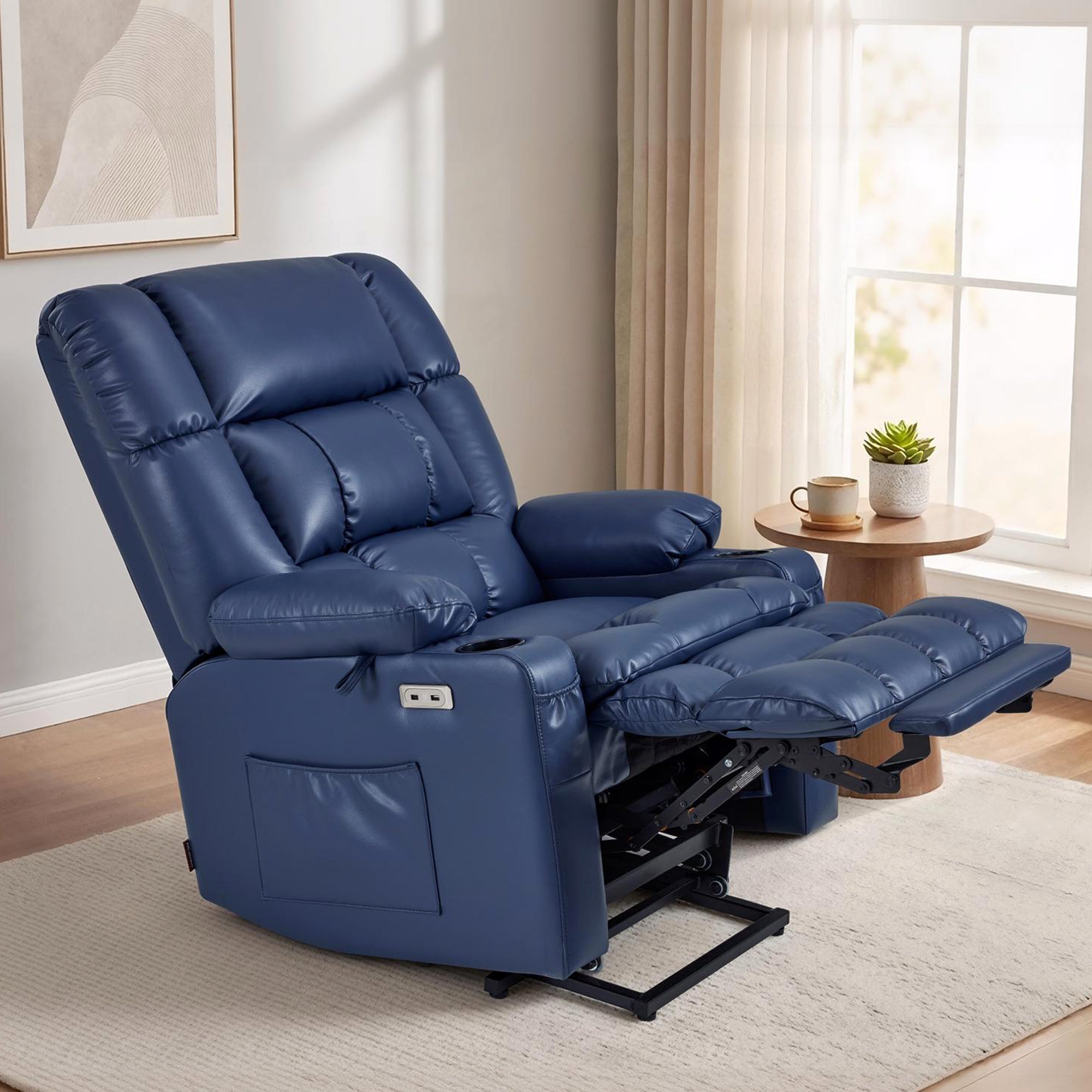 Dual Motor Power Lift Recliner Chair, Massage and Heat, Lay Flat for Sleeping, Faux Leather 7890|7893|7896|R7891|R7897|R7894