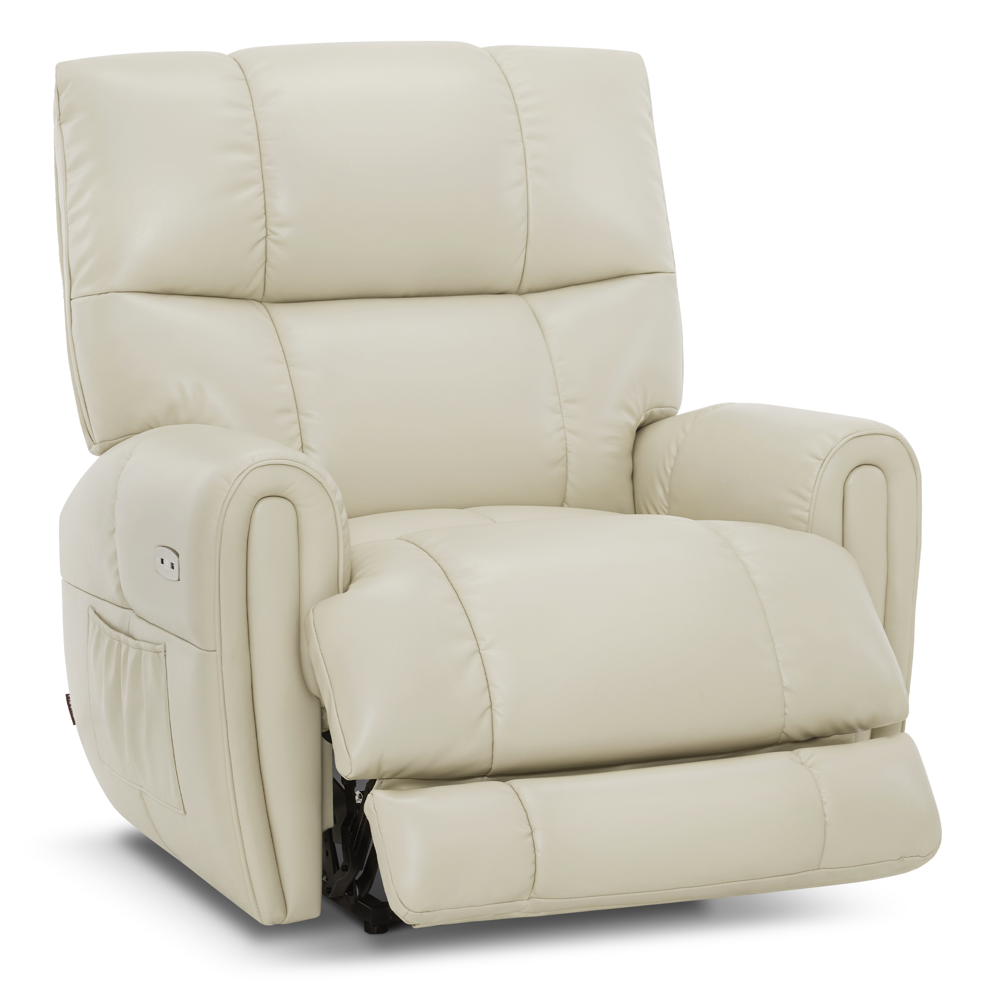 Large Dual Motor Power Recliner Chair with Heat and Vibration, 6199