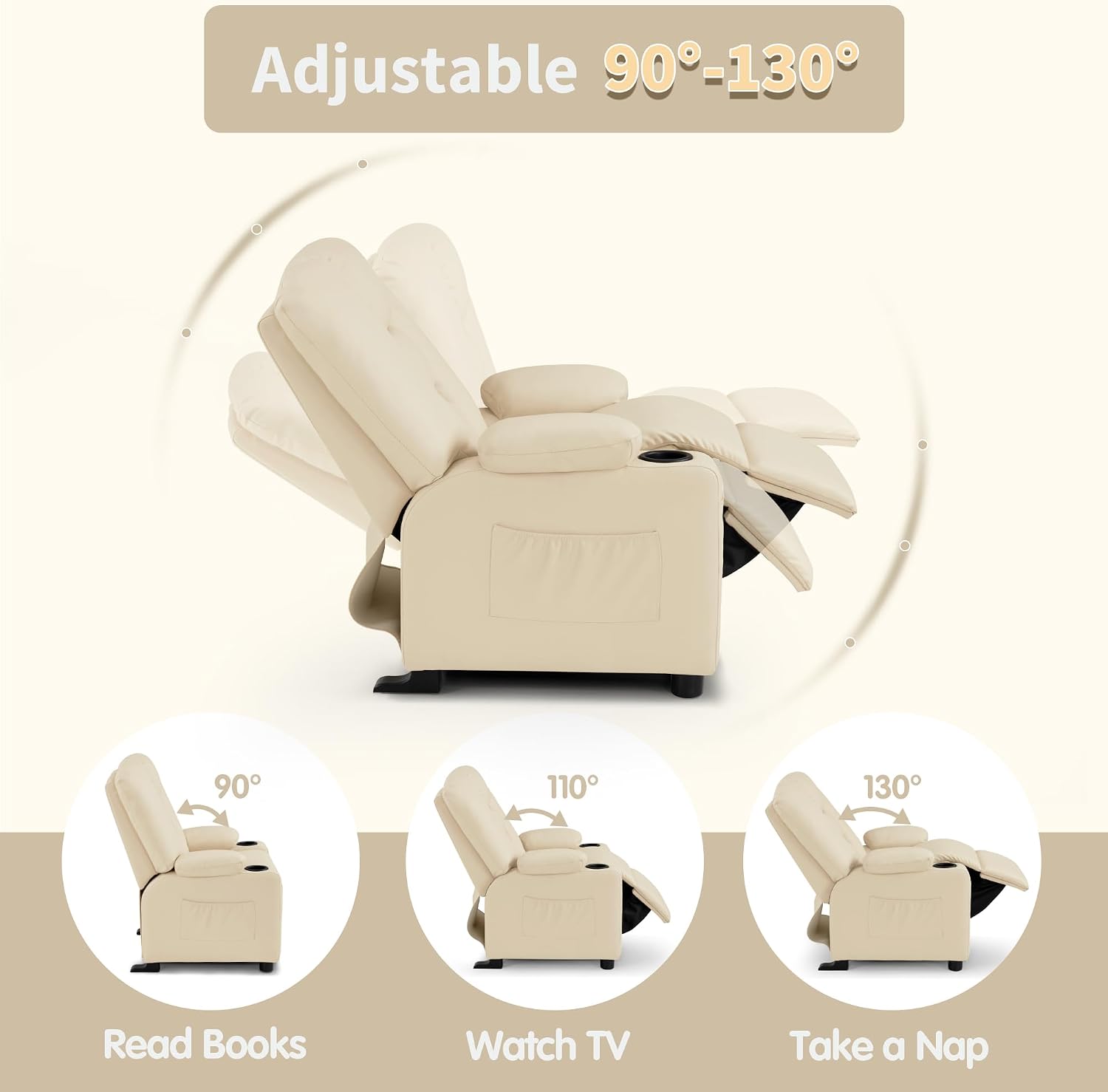 Big Kids Recliner for Ages 3+, Toddlers Recliner Sofa 7322