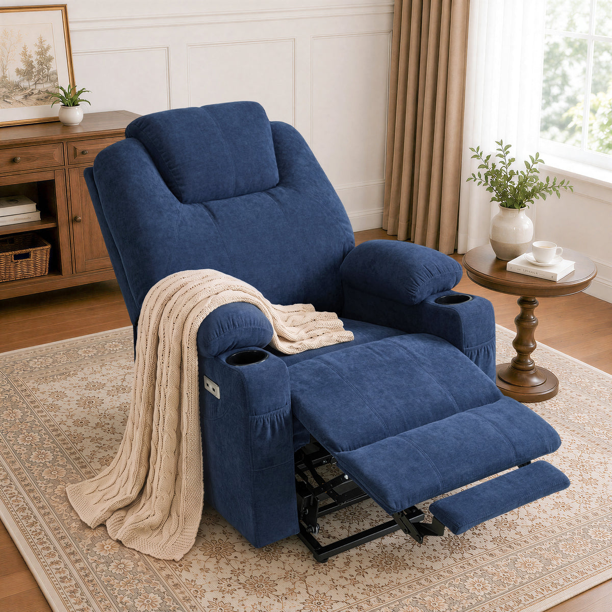 Power Lift Recliner Chair for Elderly, Massage and Heat, Fabric 7040|7516|7141|R7042|R7045|R7510