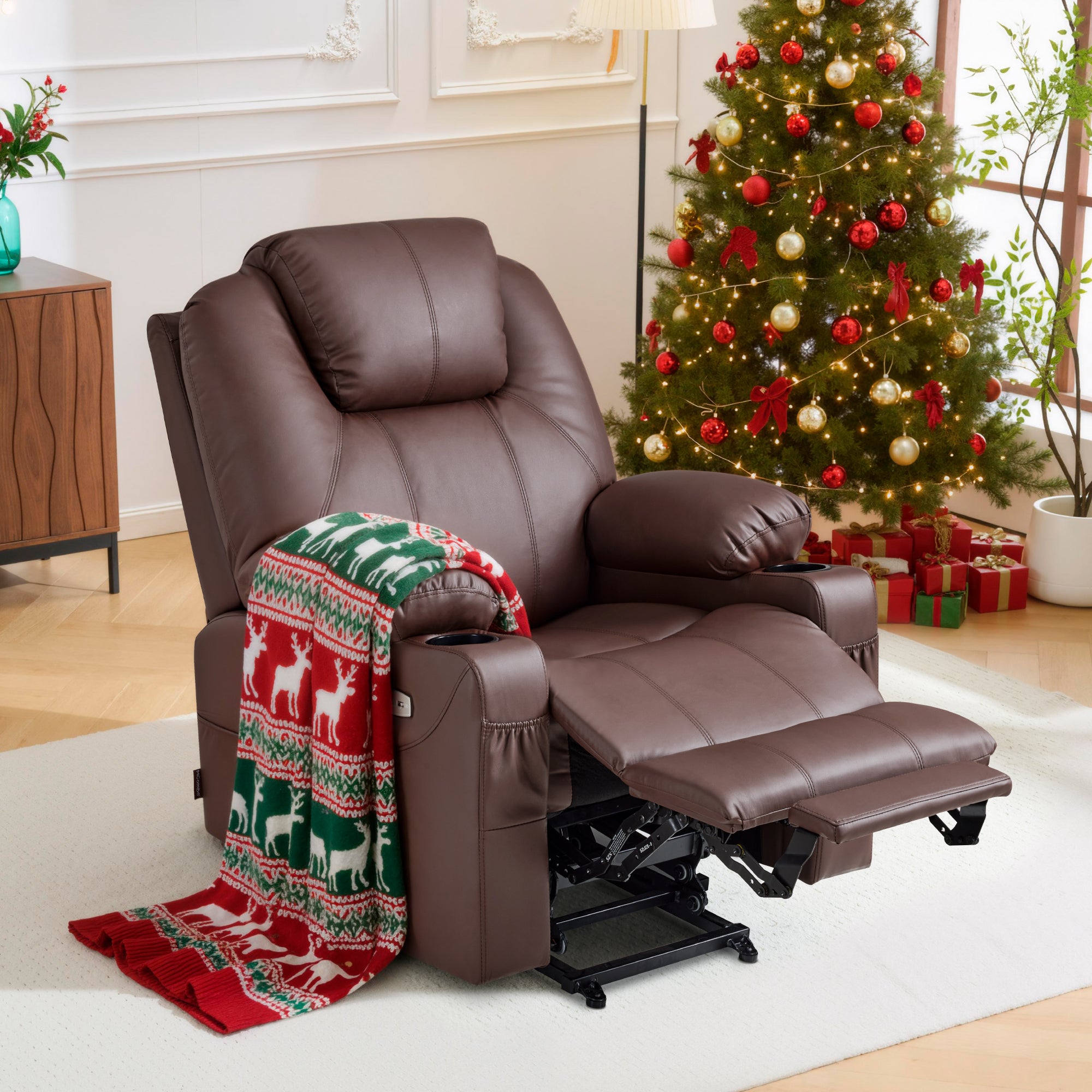 Power Lift Recliner Chair for Elderly, Massage and Heat, Faux Leather 7040|7516|7141|R7045|R7510