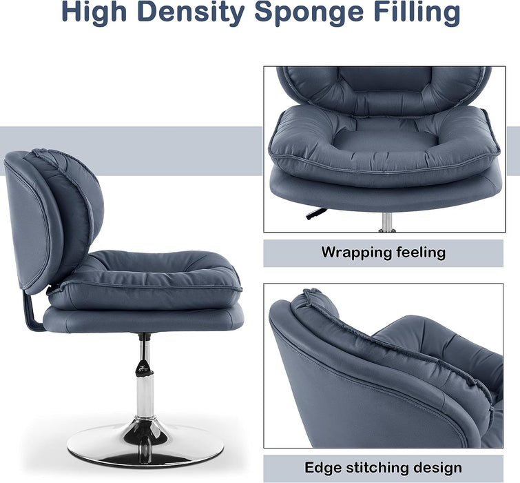 MCombo Swivel Accent Chair with Height Adjustment, Upholstered Desk Chair for Living Room Office 4846/4473
