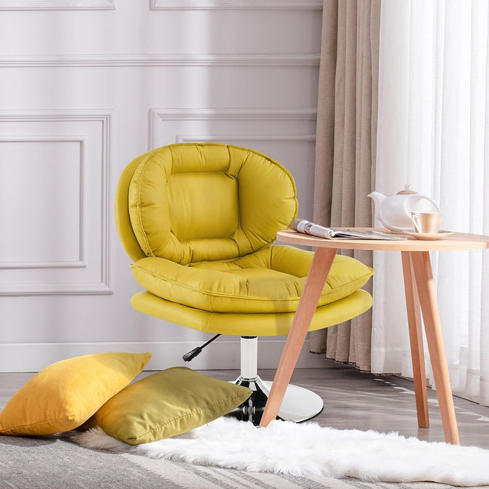 MCombo Swivel Accent Chair with Height Adjustment, Upholstered Desk Chair for Living Room Office 4846/4473
