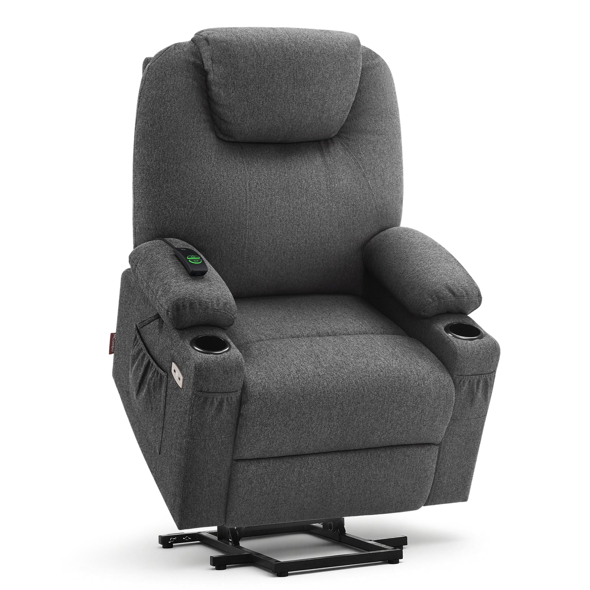 Power Lift Recliner Chair for Elderly, Massage and Heat, Fabric 7040|7516|7141|R7042|R7045|R7510