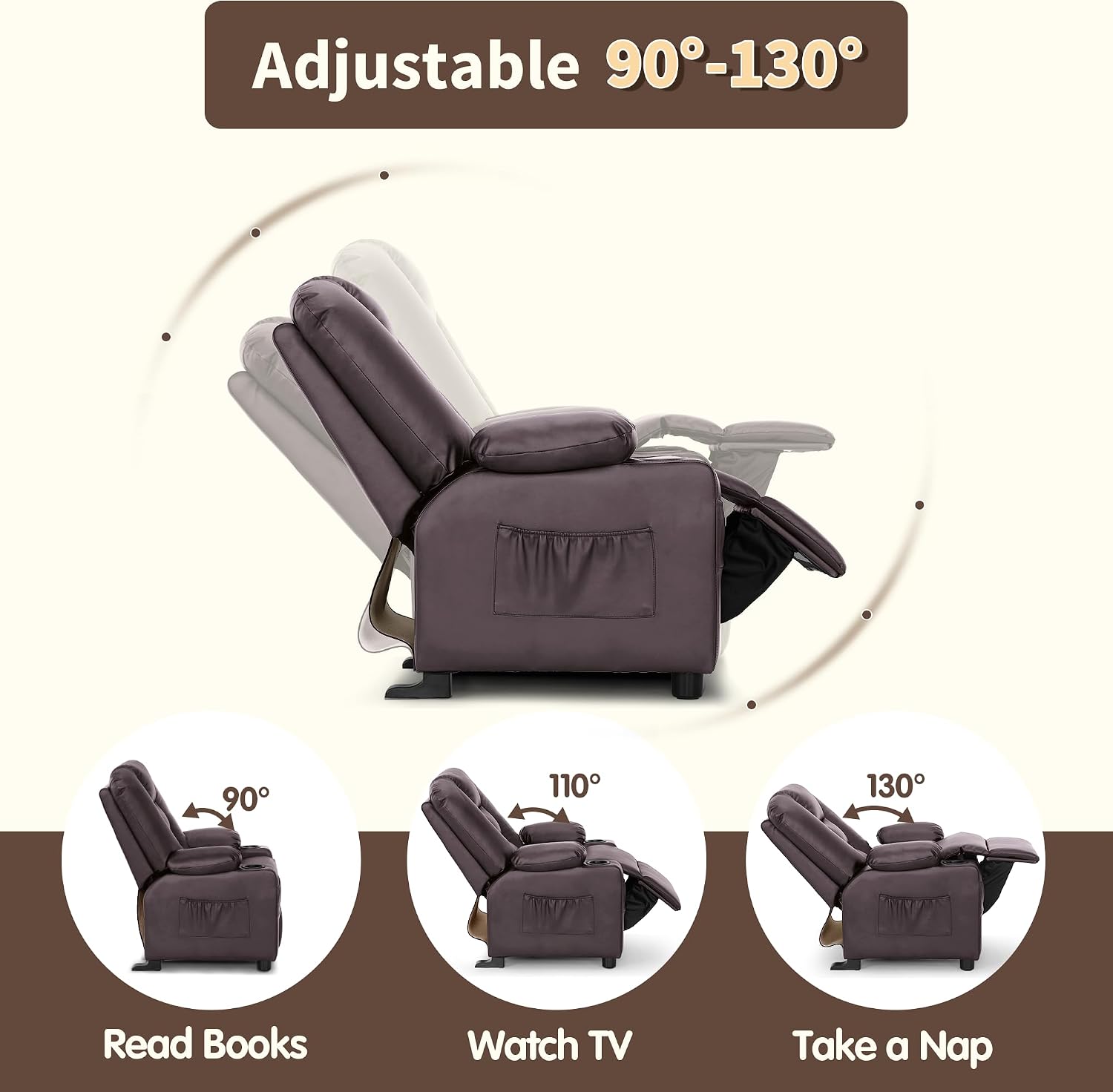 Big Kids Recliner for Ages 3+, Toddlers Recliner Sofa 7322