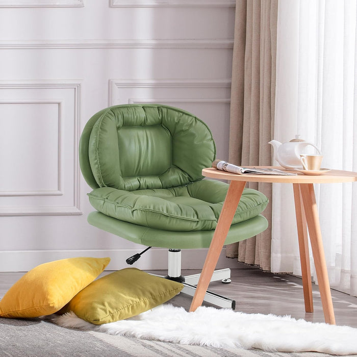 MCombo Swivel Accent Chair with Height Adjustment, Upholstered Desk Chair for Living Room Office 4846/4473
