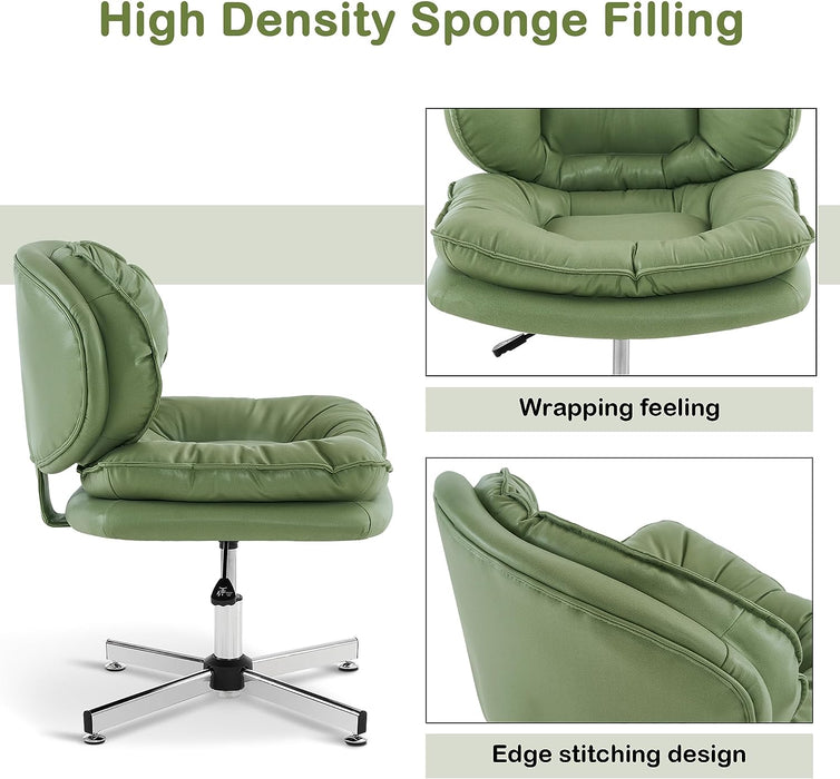 MCombo Swivel Accent Chair with Height Adjustment, Upholstered Desk Chair for Living Room Office 4846/4473