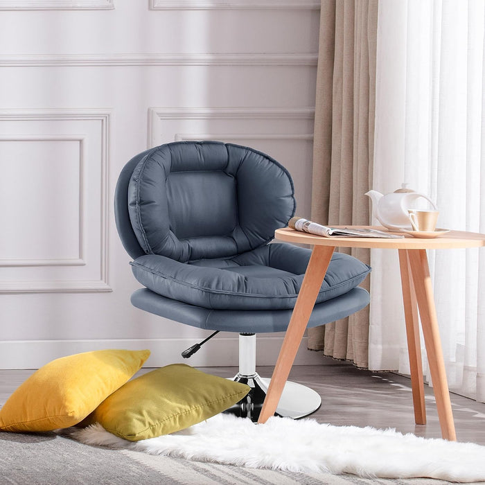MCombo Swivel Accent Chair with Height Adjustment, Upholstered Desk Chair for Living Room Office 4846/4473