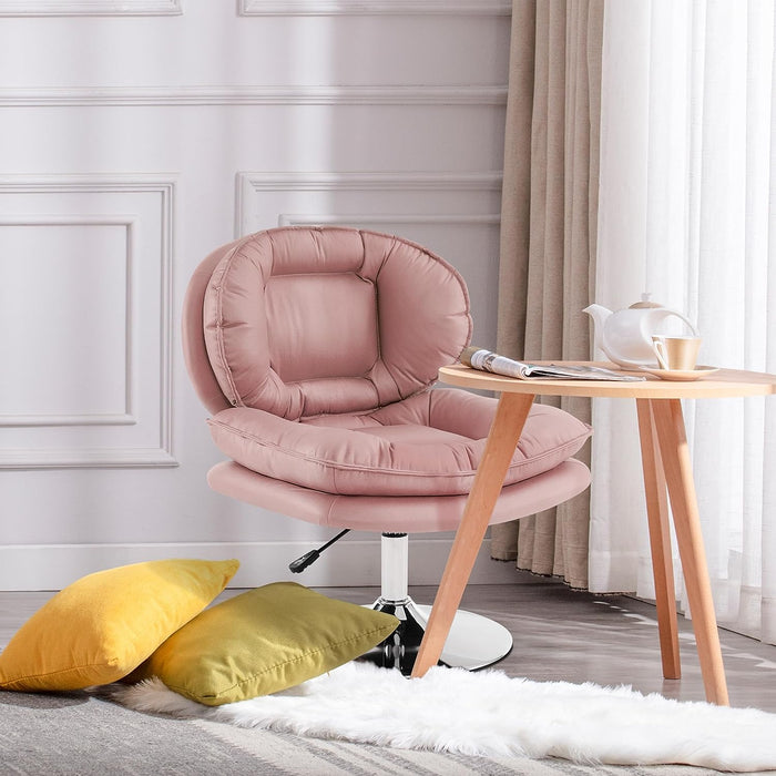 MCombo Swivel Accent Chair with Height Adjustment, Upholstered Desk Chair for Living Room Office 4846/4473