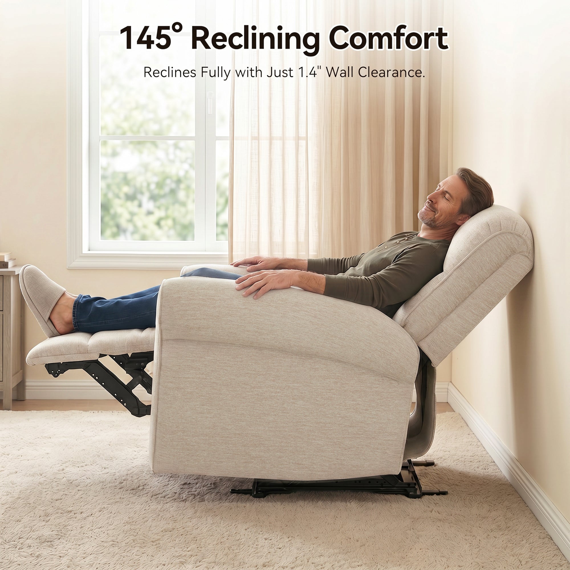Power Wall Hugger Recliner Chair, Fabric/Faux Leather PR630 PR520