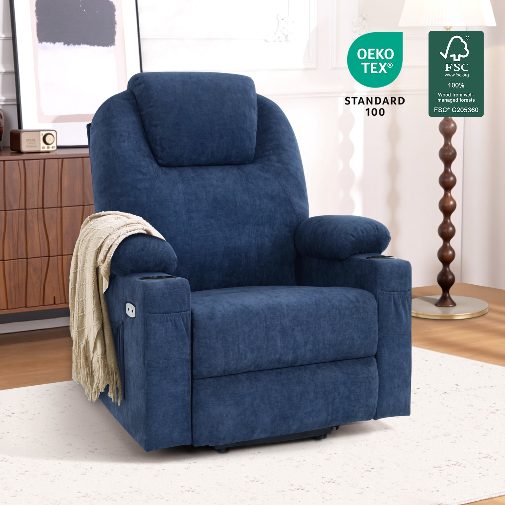Massage and Heat, Lift Recliner Chair for Elderly